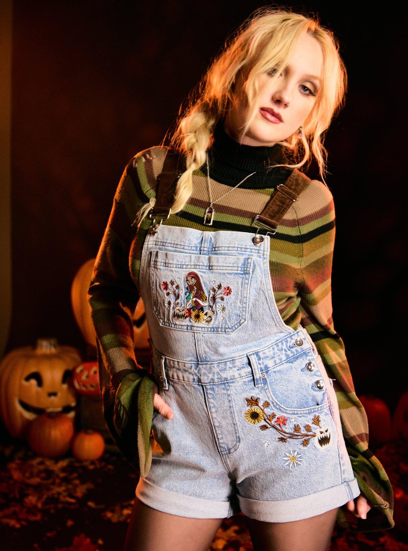 Her Universe The Nightmare Before Christmas Sally Floral Shortalls