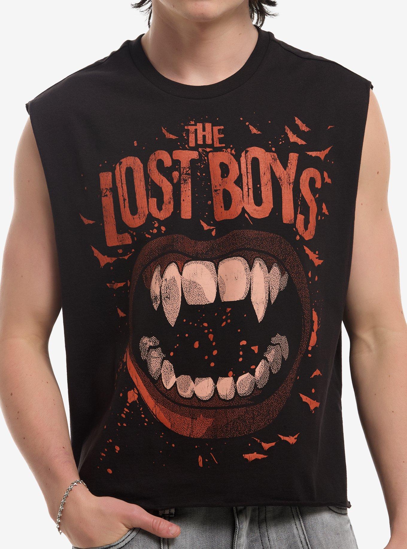 The Lost Boys Fangs Crop Muscle Tank Top, , hi-res