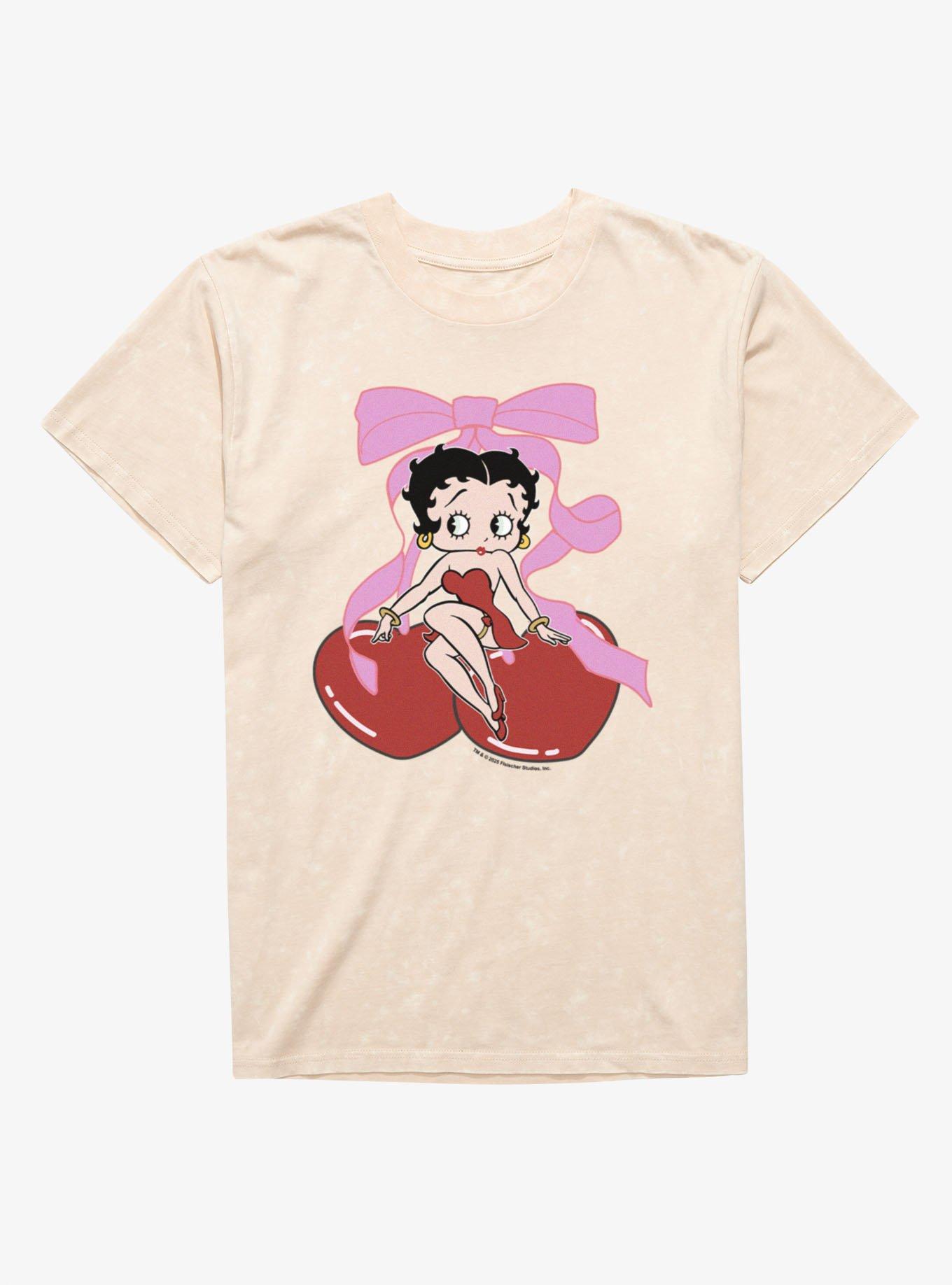 Betty Boop Valentine's Heart Cherries T-Shirt, , hi-res