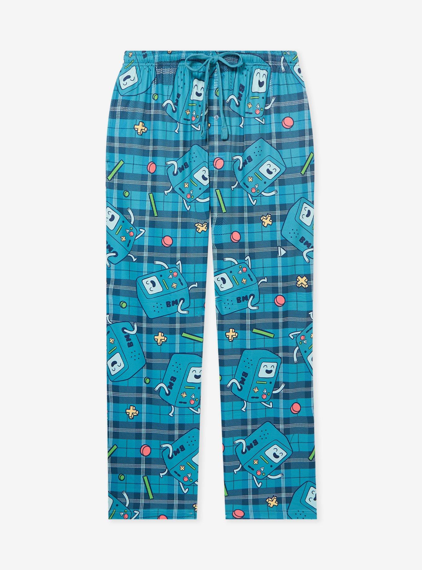 Adventure Time BMO Plaid Allover Print Sleep Pants - BoxLunch Exclusive, , hi-res
