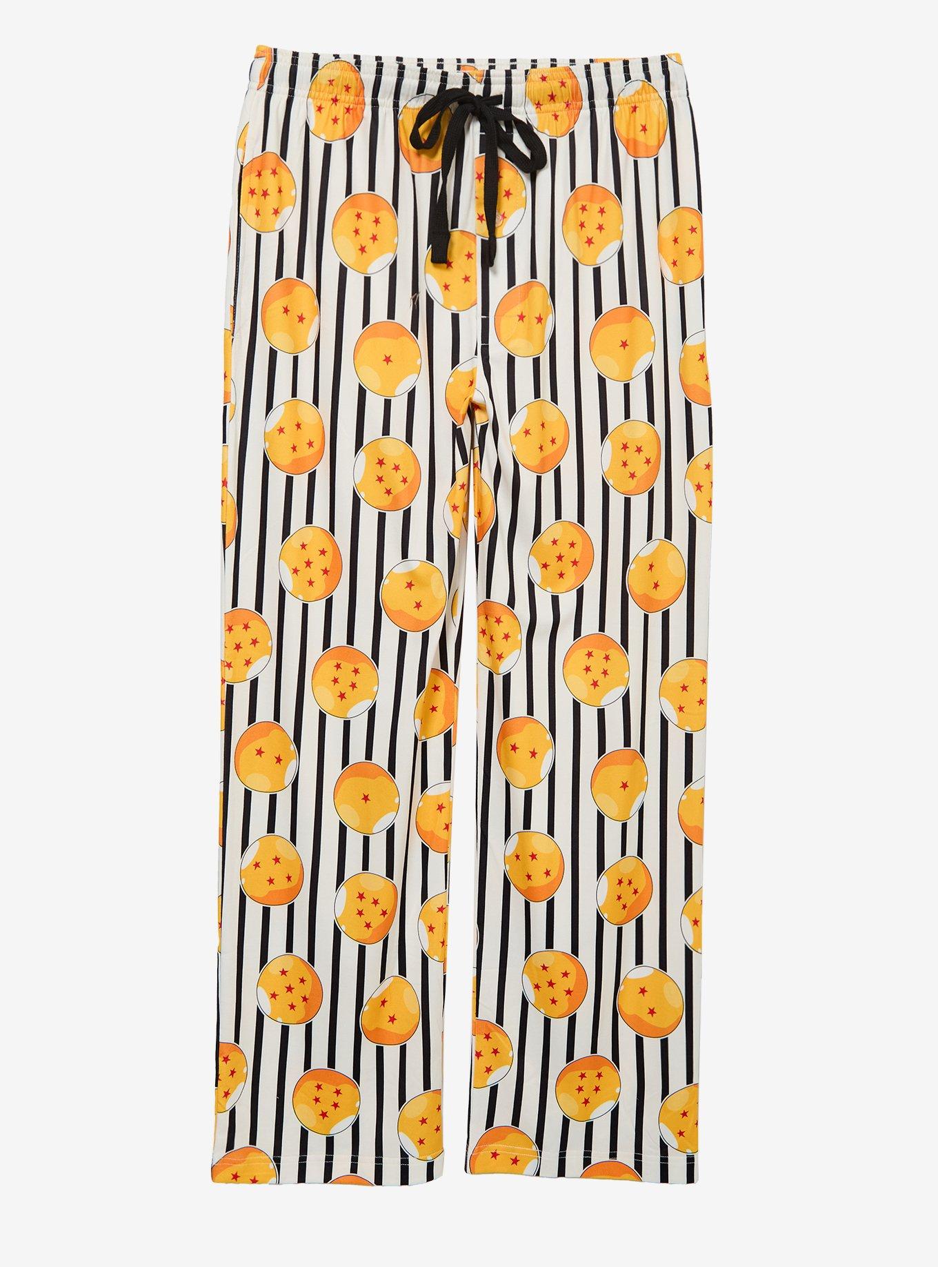 Dragon Ball Z Striped Dragon Balls Allover Print Sleep Pants - BoxLunch Exclusive, , hi-res
