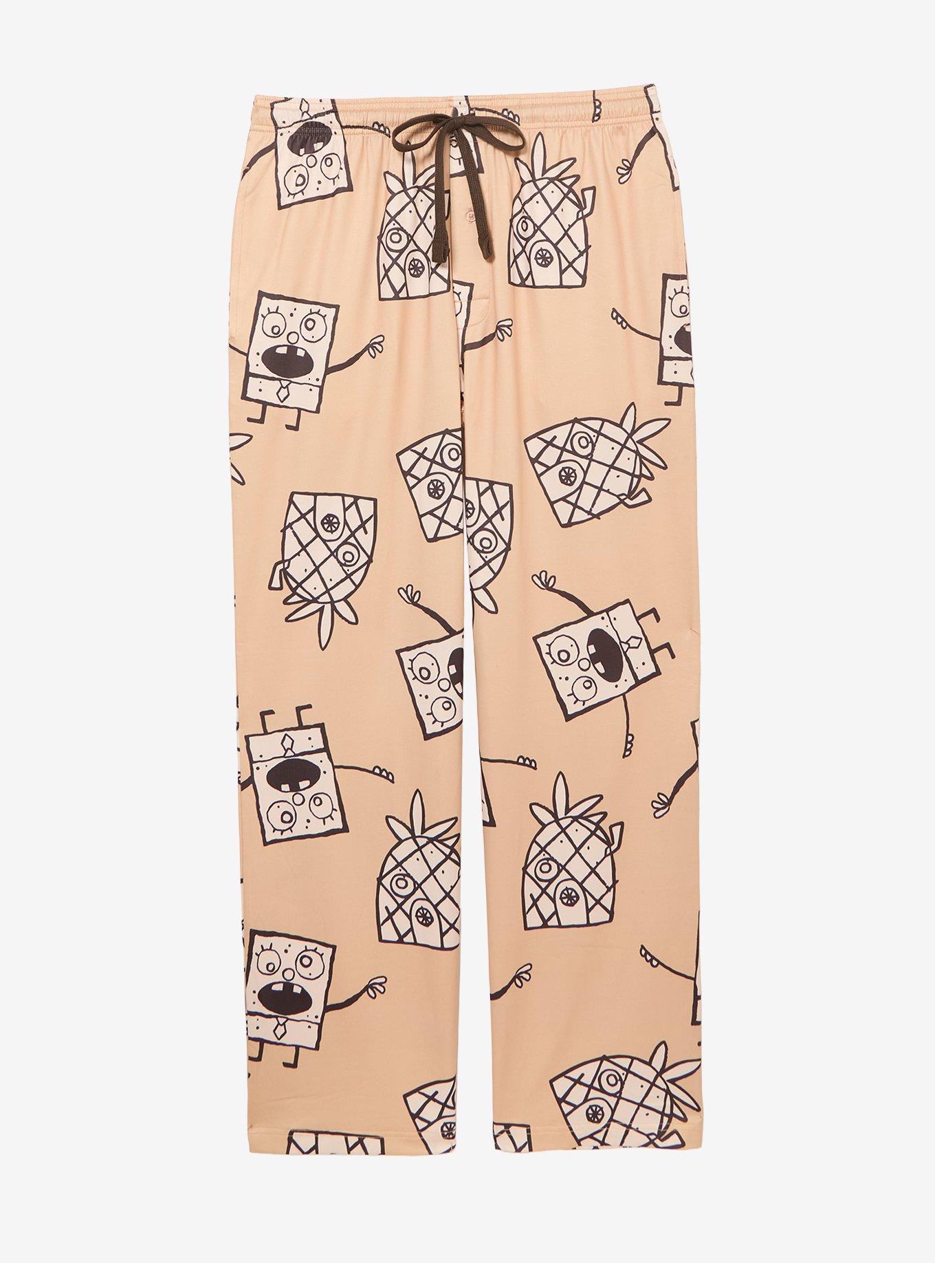 SpongeBob SquarePants DoodleBob Allover Print Plus Size Sleep Pants &mdash; BoxLunch Exclusive, , hi-res
