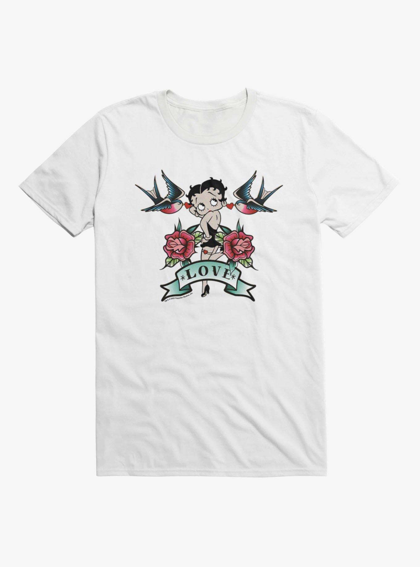 Betty Boop Valentine's Love Tattoo T-Shirt, , hi-res
