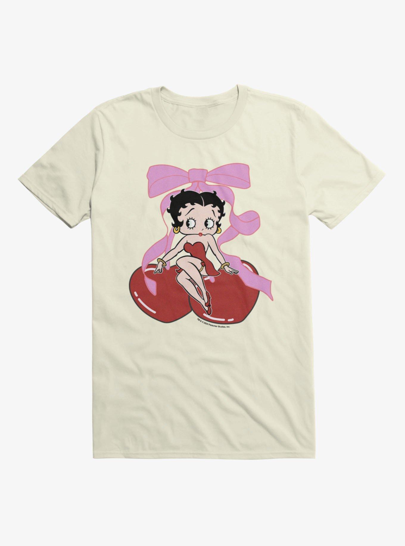 Betty Boop Valentine's Heart Cherries T-Shirt, , hi-res