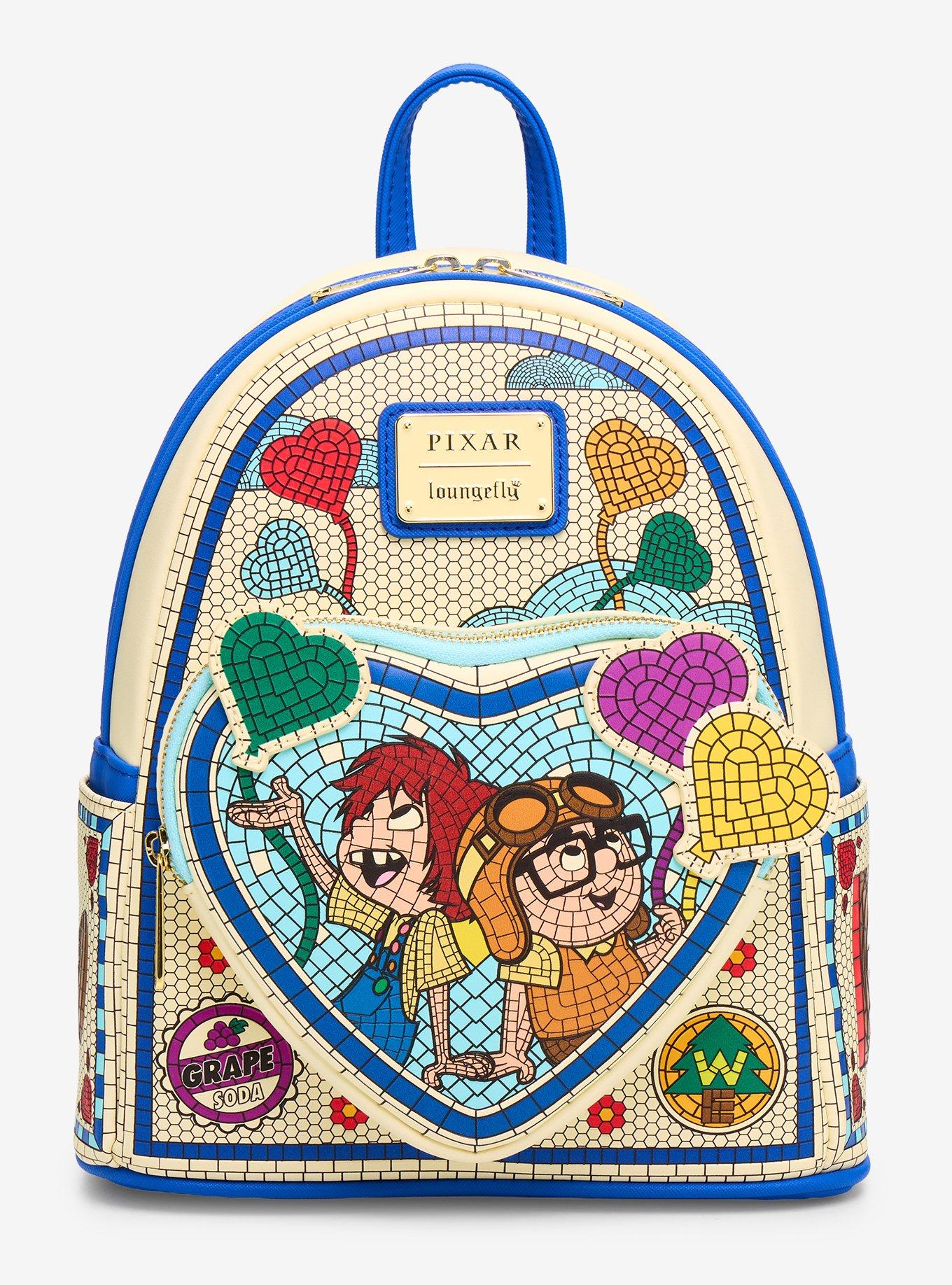 Loungefly Disney Pixar Up Carl & Ellie Mosaic Mini Backpack - BoxLunch Exclusive, , hi-res