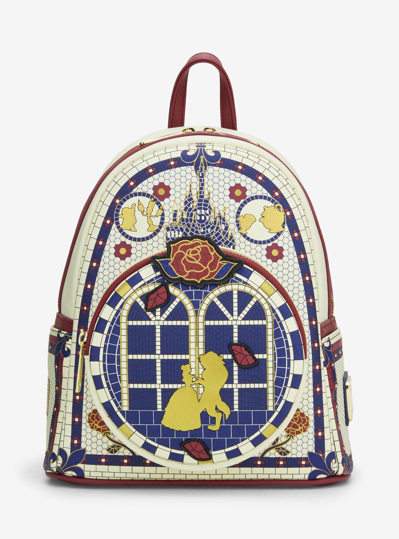 Loungefly Disney Beauty and the Beast Mosaic Mini Backpack - BoxLunch Exclusive, , hi-res