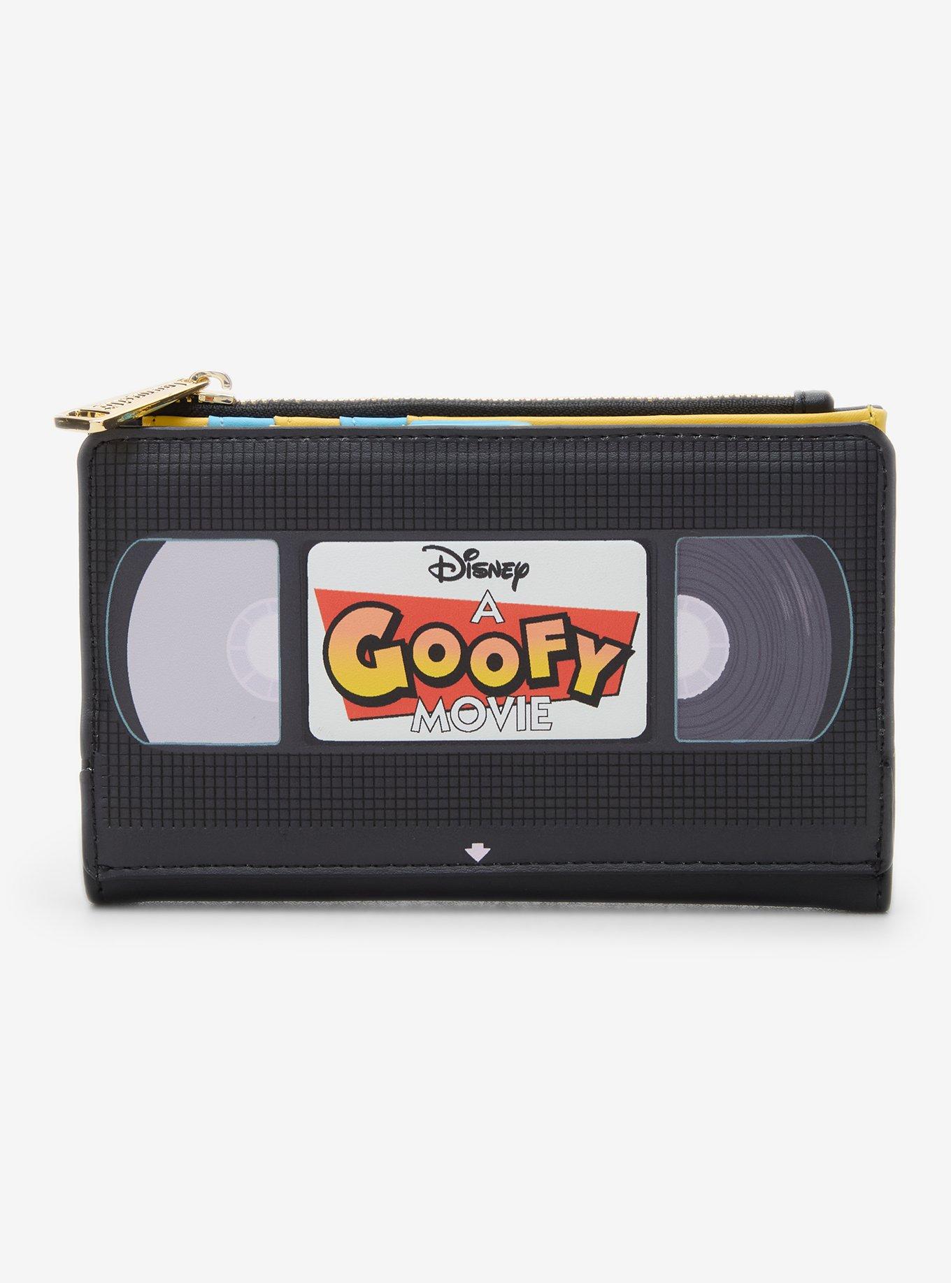 Loungefly Disney A Goofy Movie VHS tape figural wallet shaped like a black video cassette