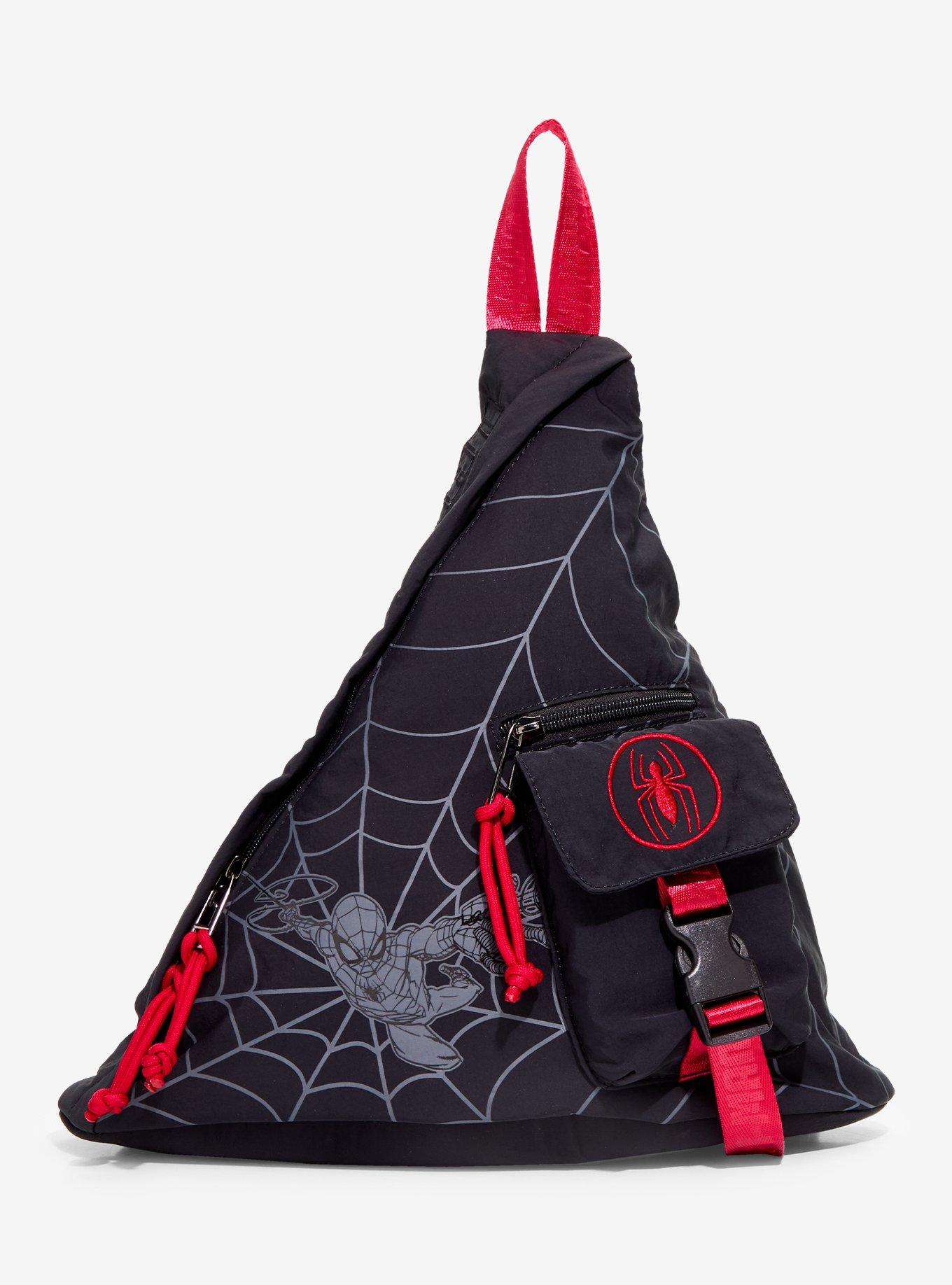 Marvel Spider-Man Web Triangle Sling Bag - BoxLunch Exclusive, , hi-res