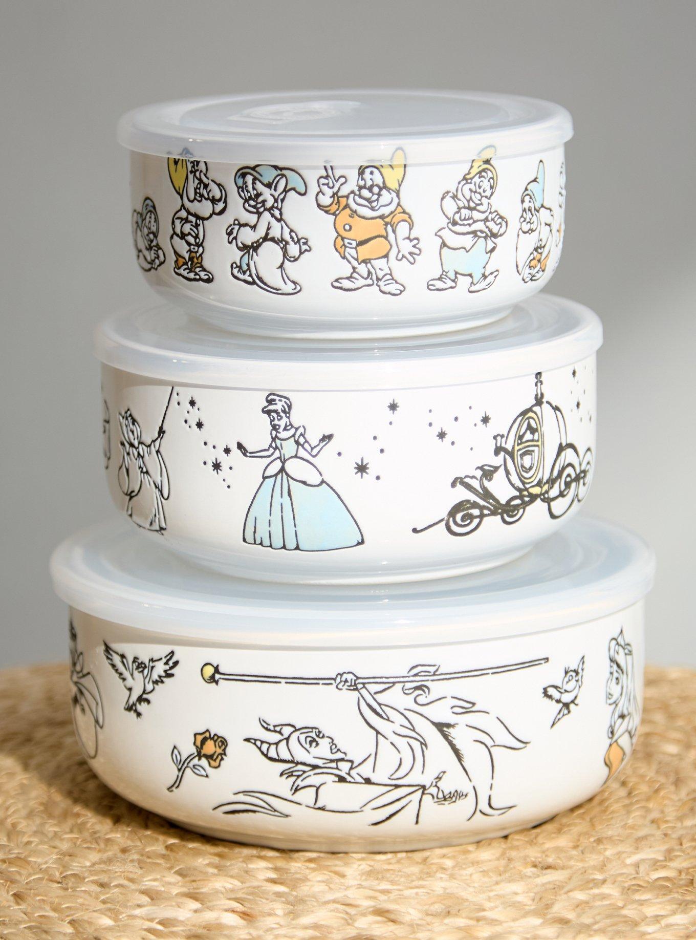 Disney Princess Sketch Character Bowl with Lid Set - BoxLunch Exclusive