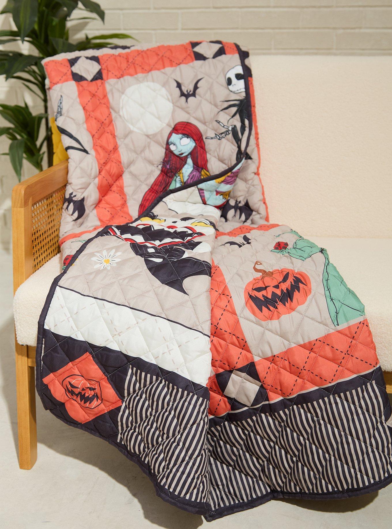 Disney The Nightmare Before Christmas Retro Reversible Quilted Blanket - BoxLunch Exclusive
