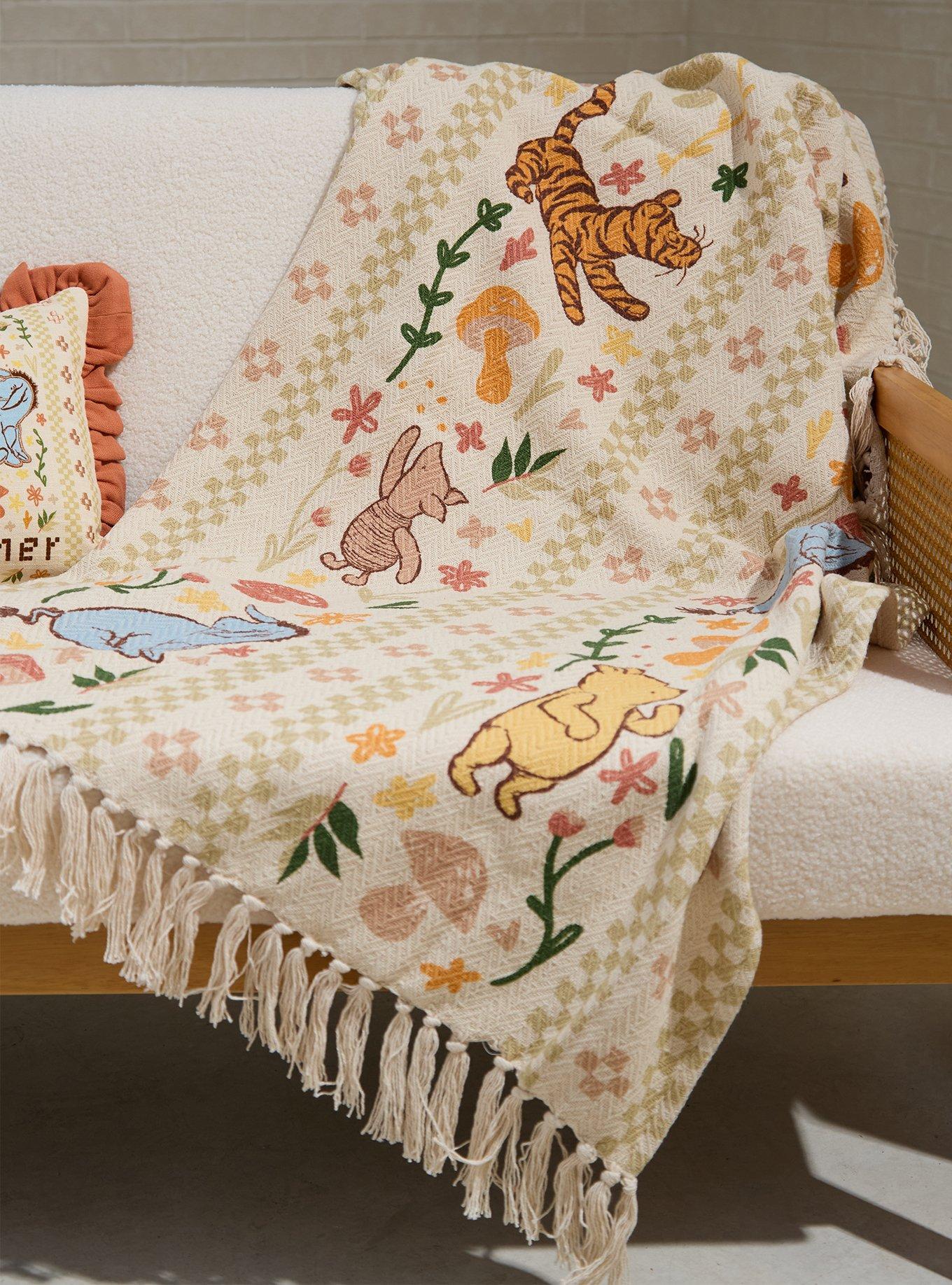 Disney Winnie the Pooh Classic Floral Woven Throw - BoxLunch Exclusive