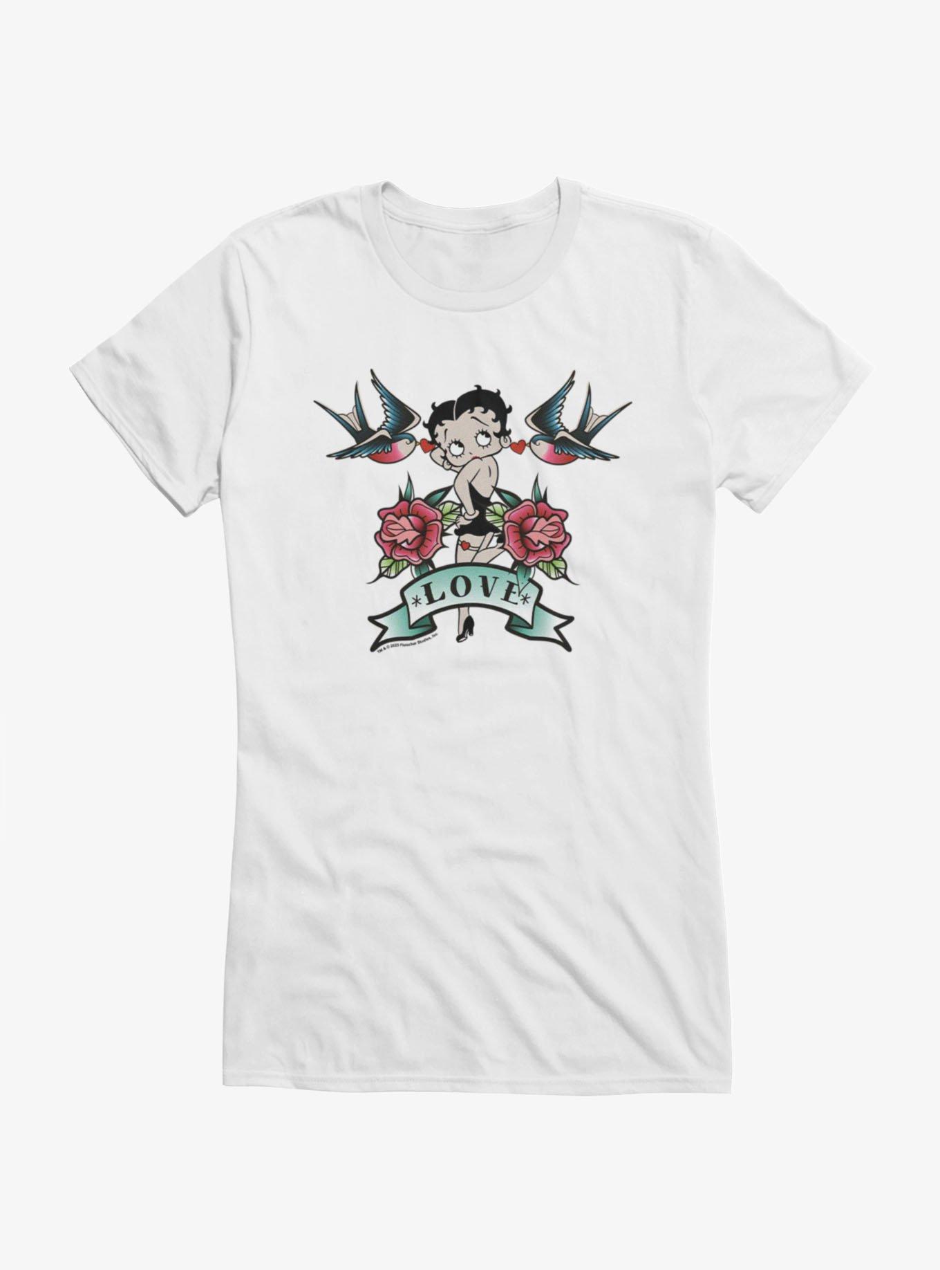 Betty Boop Valentine's Love Tattoo Girls T-Shirt, , hi-res