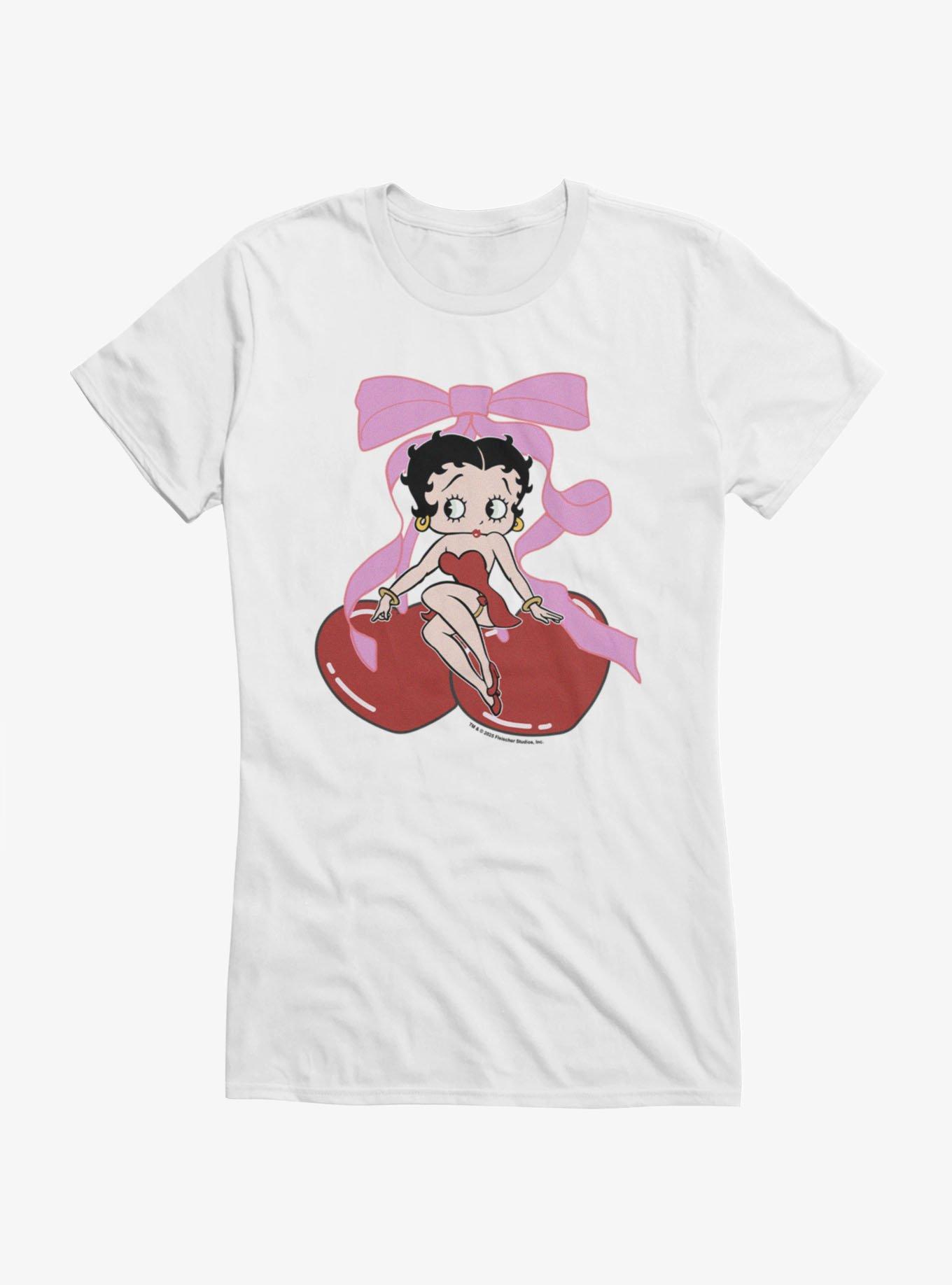 Betty Boop Valentine's Heart Cherries Girls T-Shirt, , hi-res