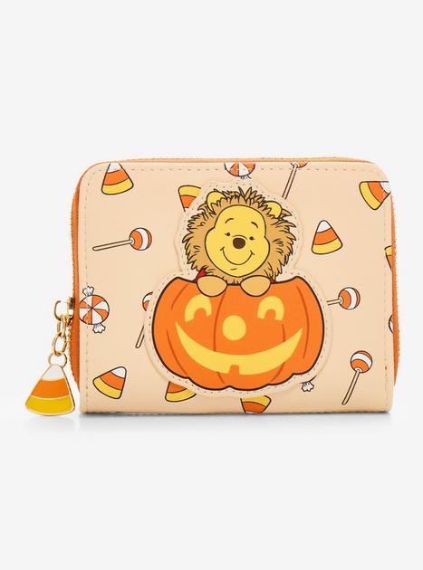 Disney Winnie the Pooh Lion Pooh Bear Pumpkin Zip Wallet