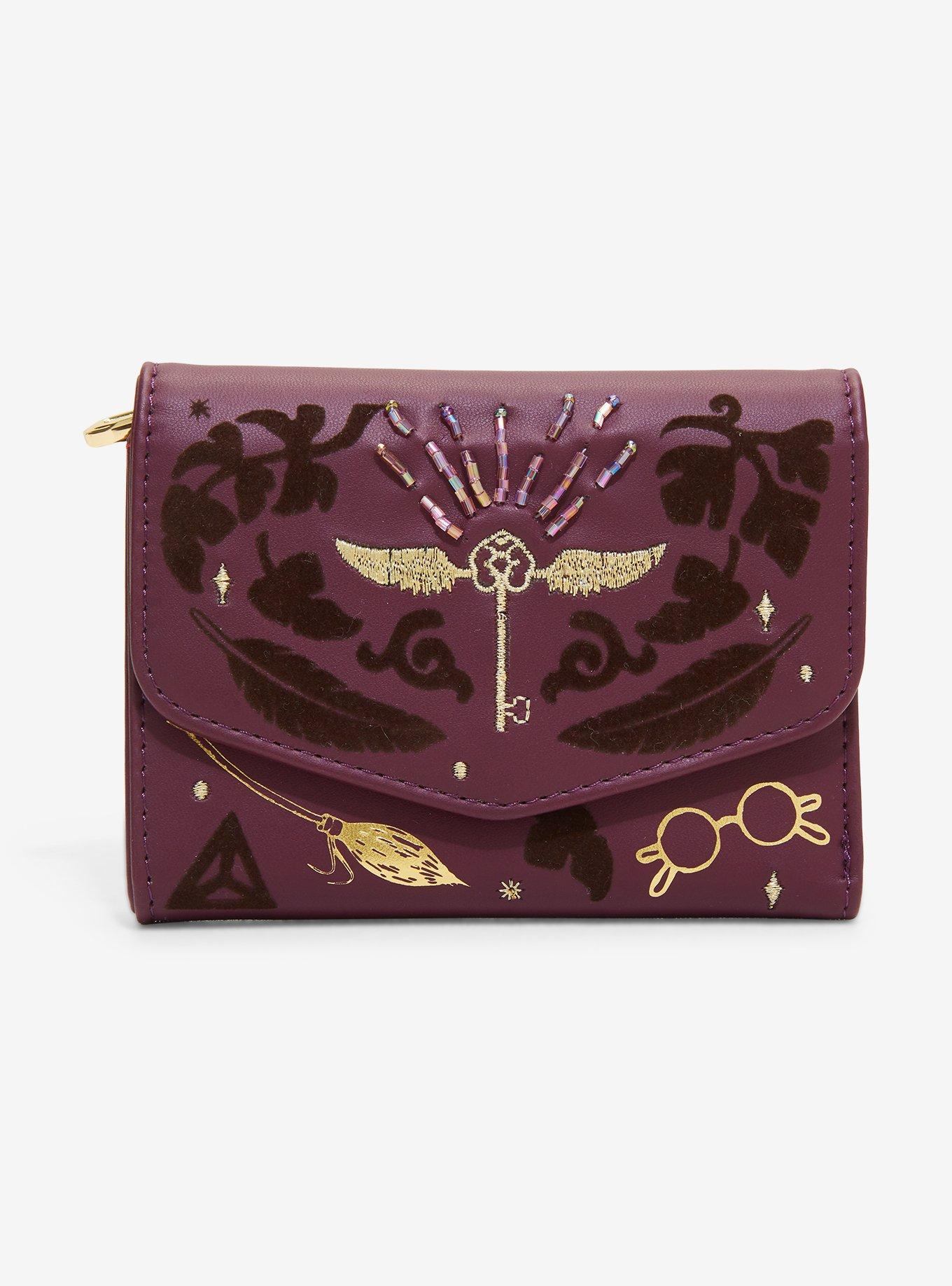 Harry Potter Flocked Icons Beaded Wallet - BoxLunch Exclusive, , hi-res