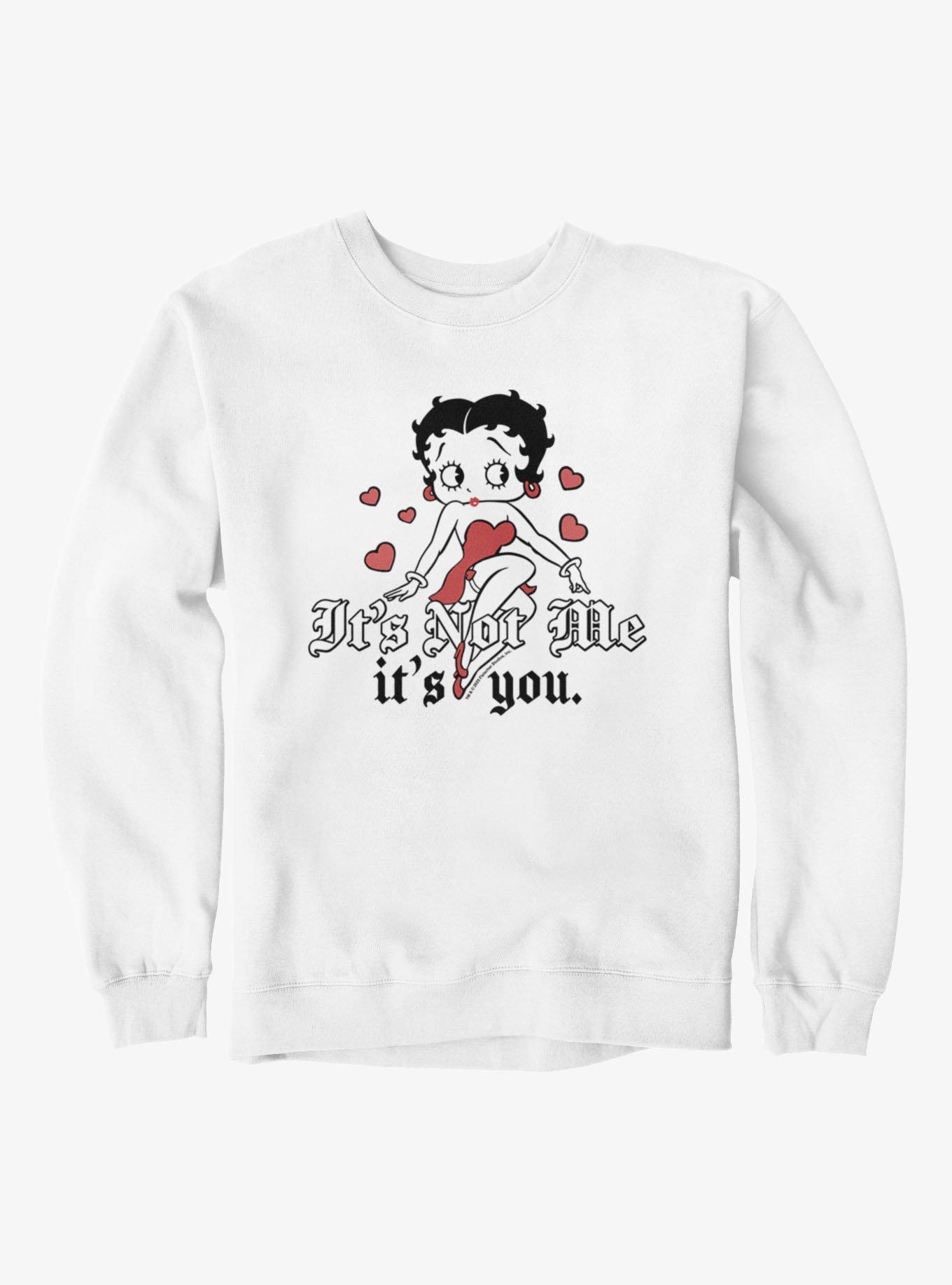 Betty Boop Valentine's It's Not Me It's You Sweatshirt, , hi-res