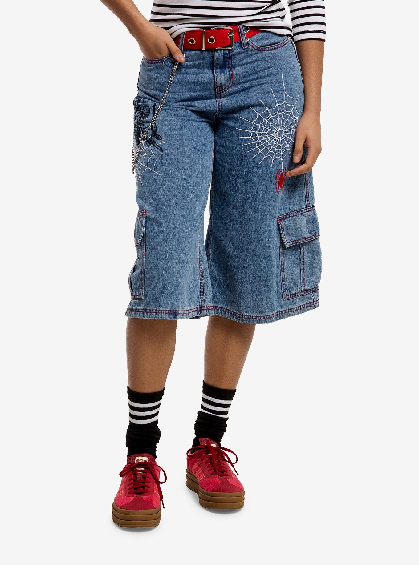 Her Universe Marvel Spider-Man Side Chain Belted Jorts, , hi-res