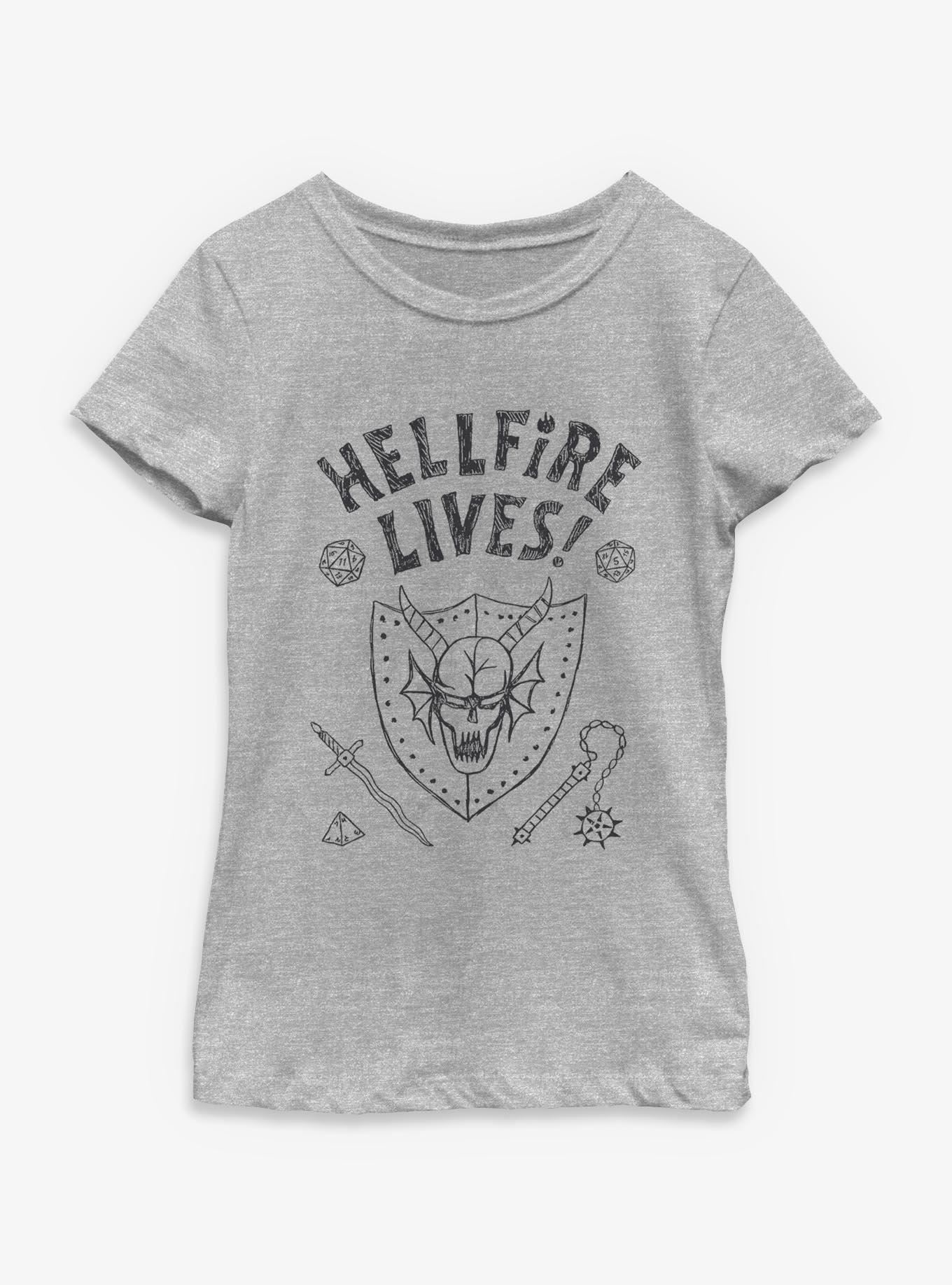 Stranger Things Hellfire Lives Marker Youth Girls T-Shirt, , hi-res