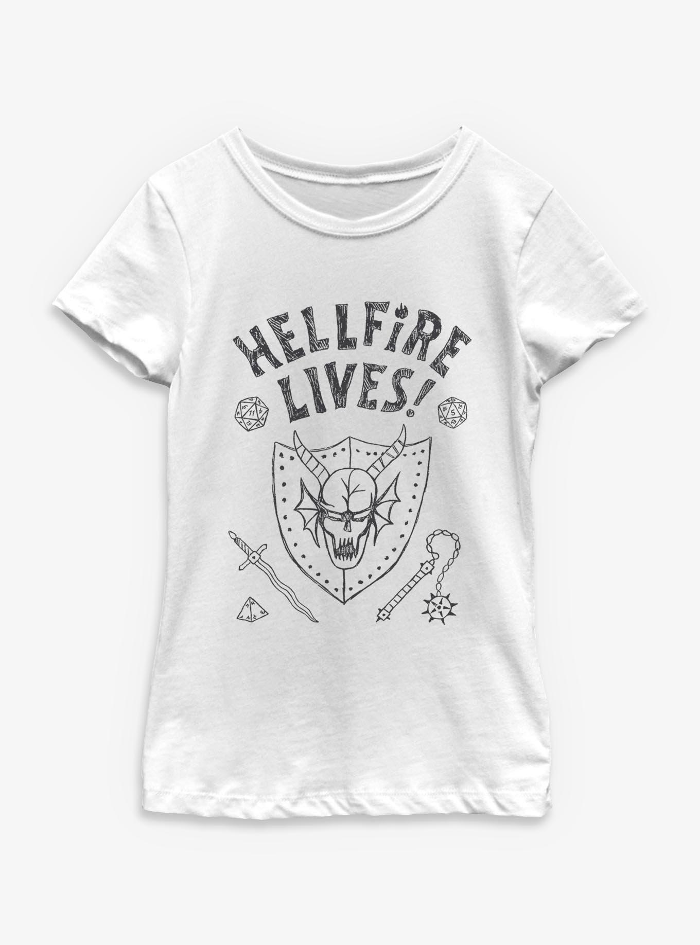 Stranger Things Hellfire Lives Marker Youth Girls T-Shirt, , hi-res