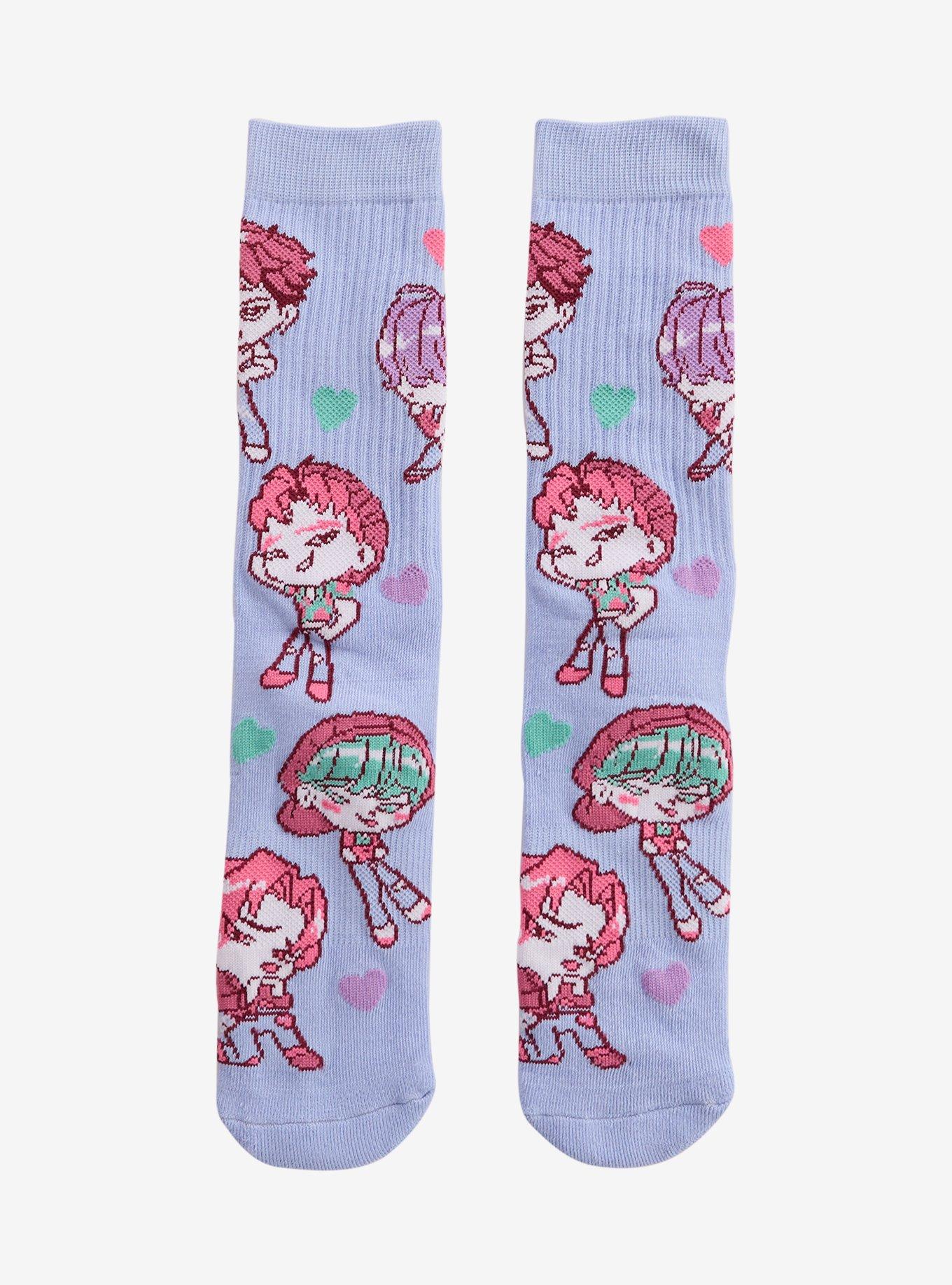KPop Demon Hunters Saja Boys Crew Socks &mdash; BoxLunch Exclusive, , hi-res
