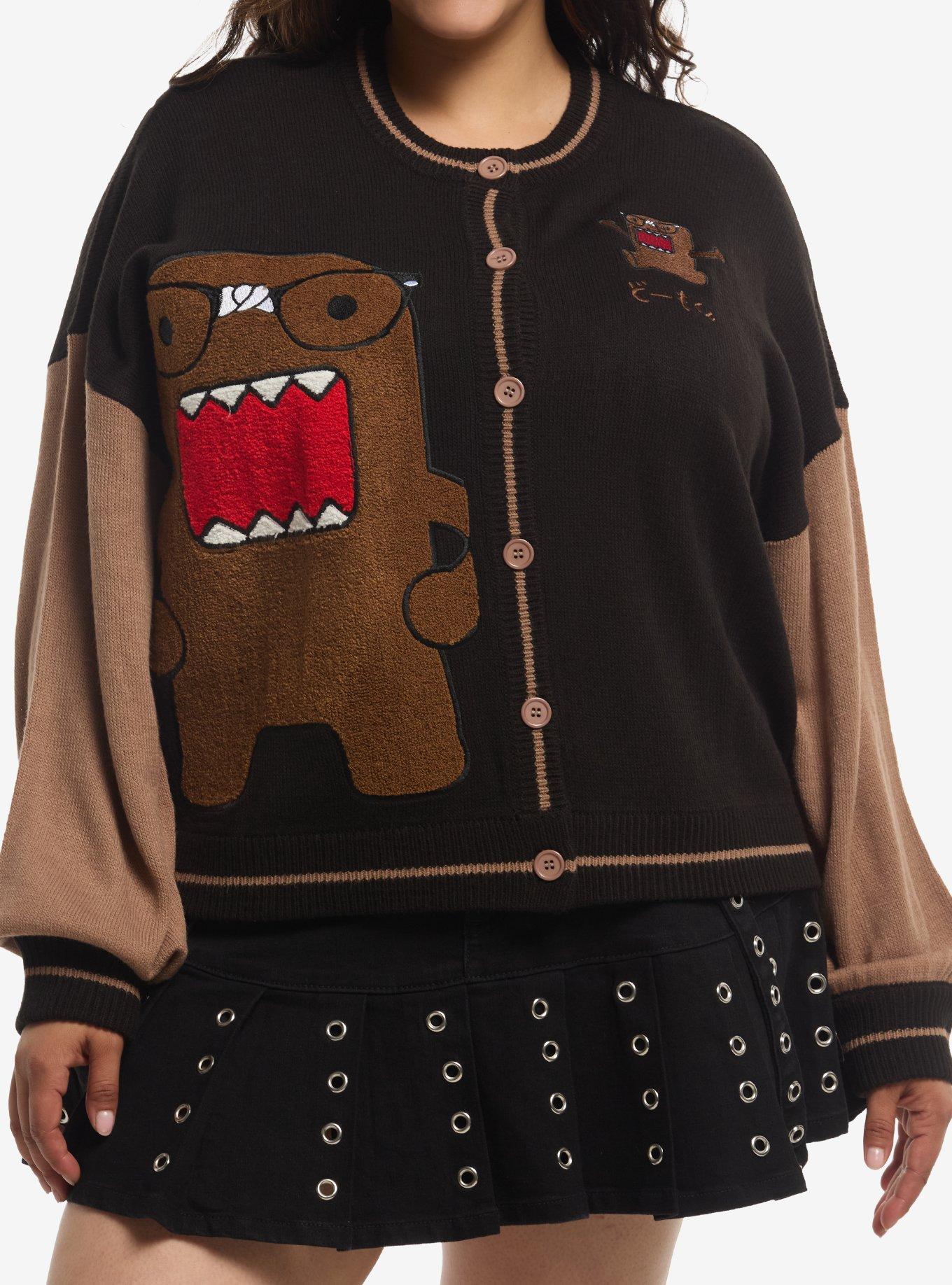 Domo Nerd Color-Block Girls Cardigan Plus Size