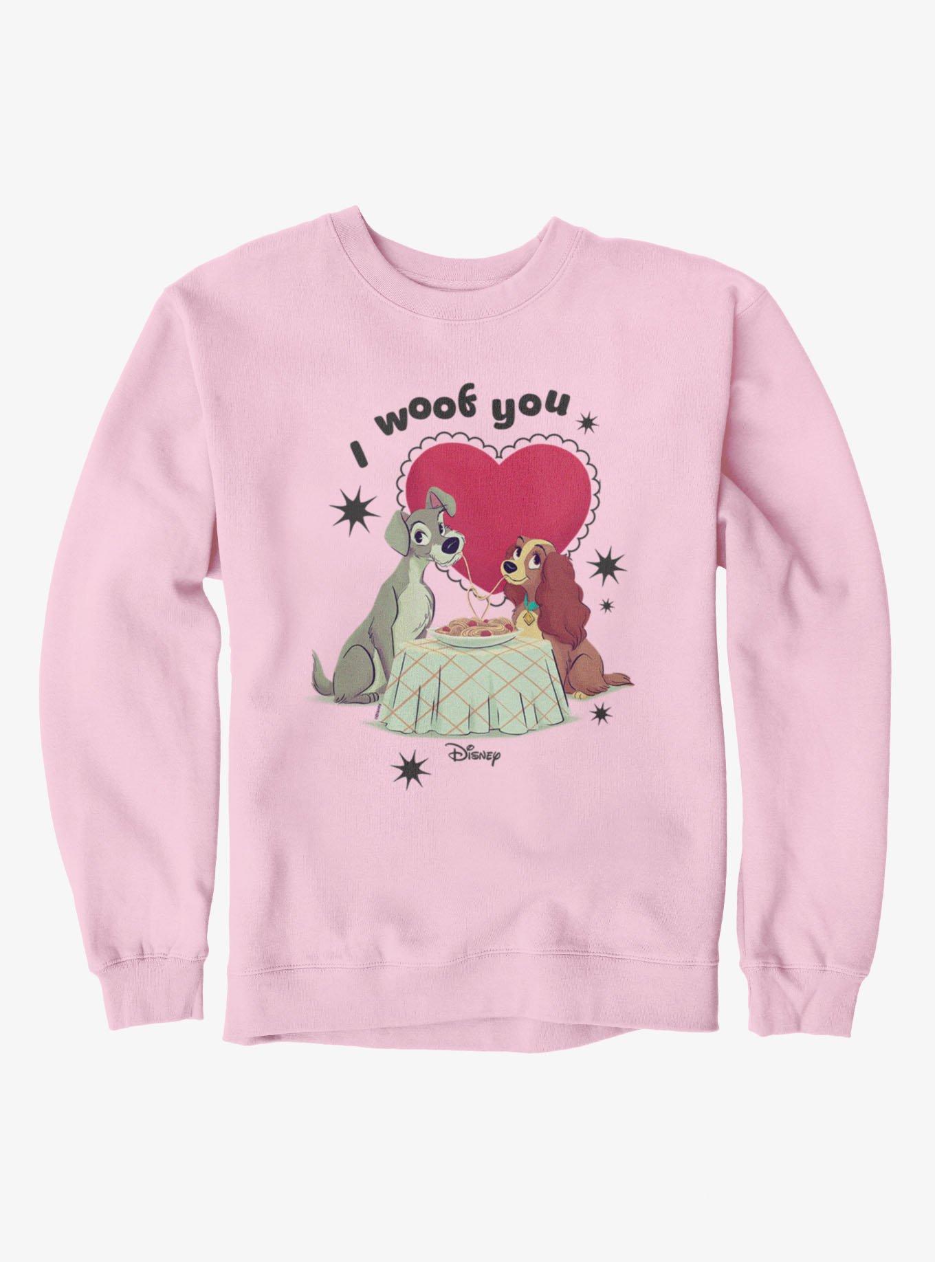 Disney Lady And The Tramp Valentine's I Woof You Sweatshirt, , hi-res