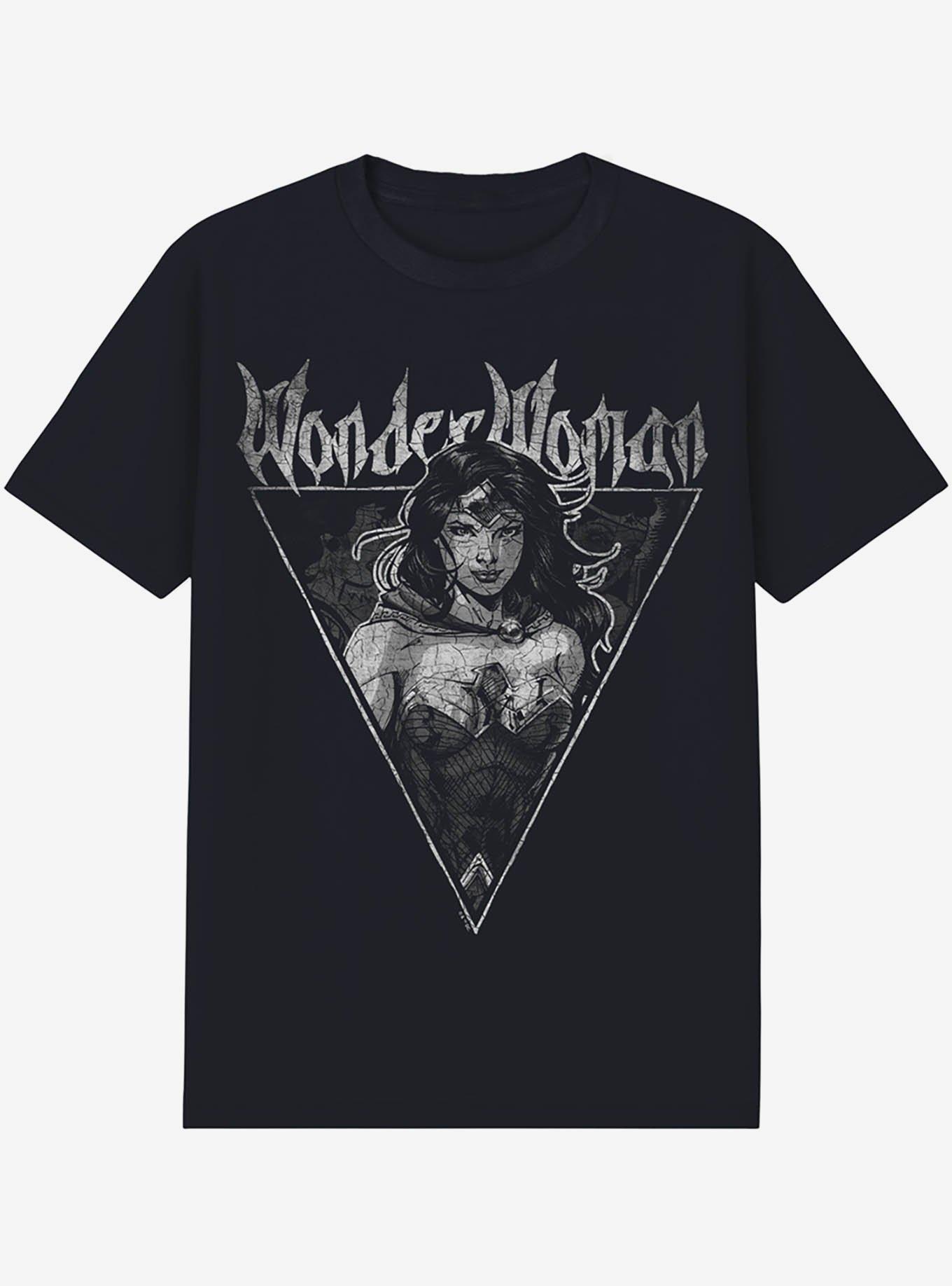 DC Comics Justice League Wonder Woman Vintage Metal T-Shirt, , hi-res