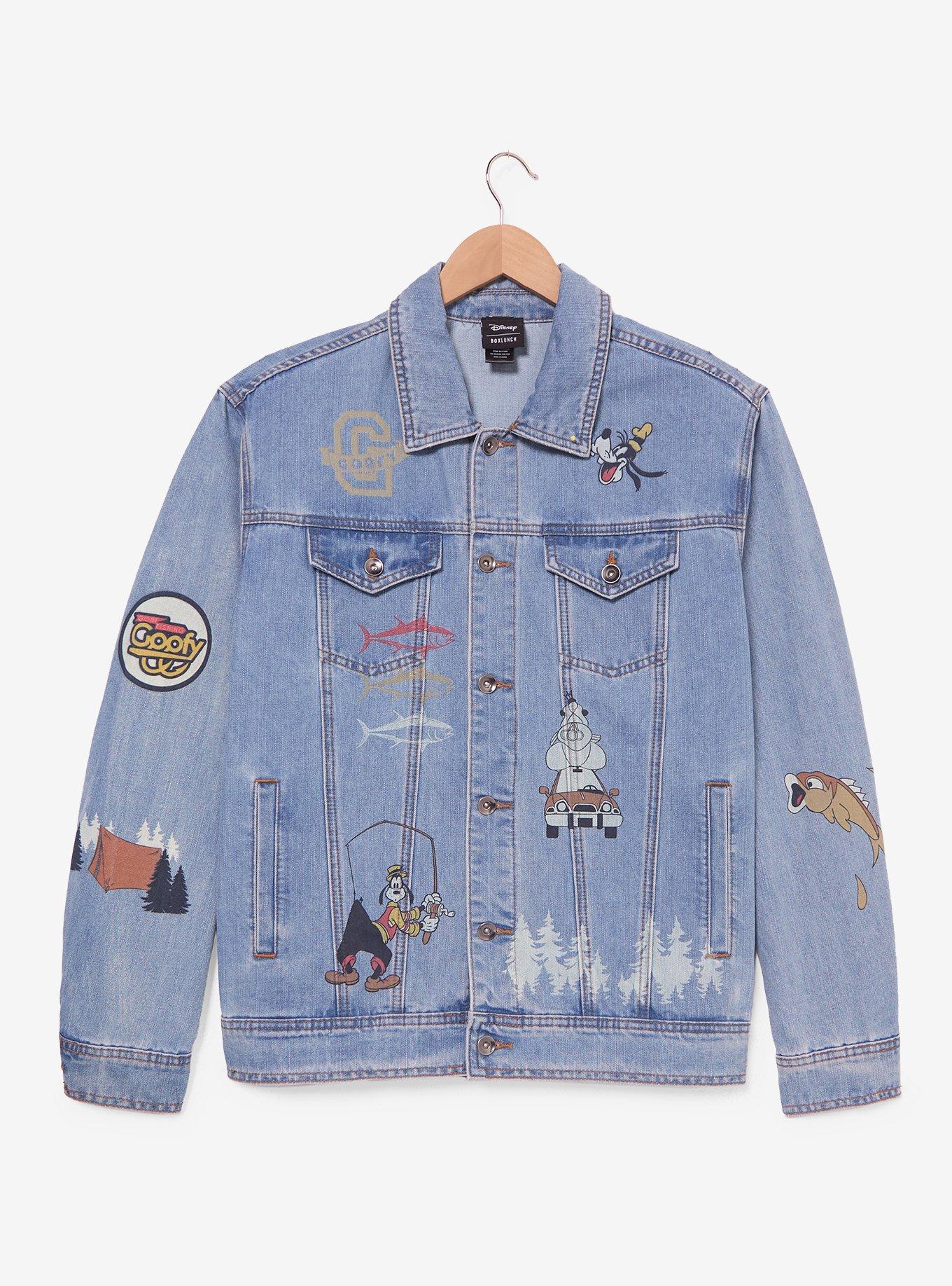 Disney Goofy Gone Fishing Allover Print Women's Denim Jacket - BoxLunch Exclusive, , hi-res