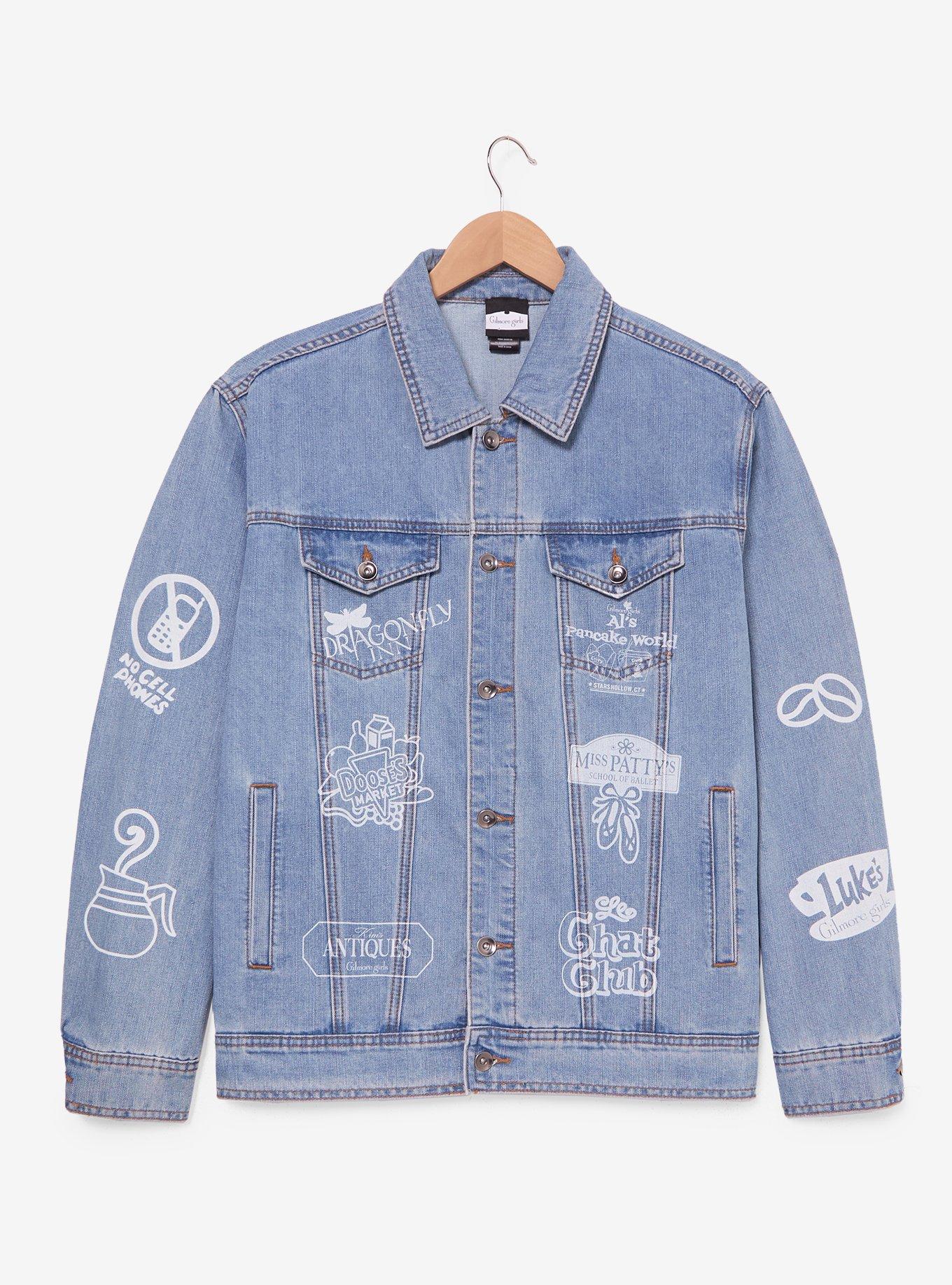 Gilmore Girls Locations Allover Print Women's Denim Jacket - BoxLunch Exclusive, , hi-res