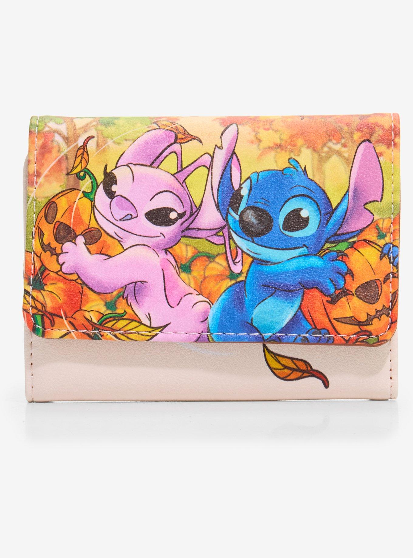 Loungefly Disney Stitch & Angel Pumpkin Patch Mini Wallet, , hi-res