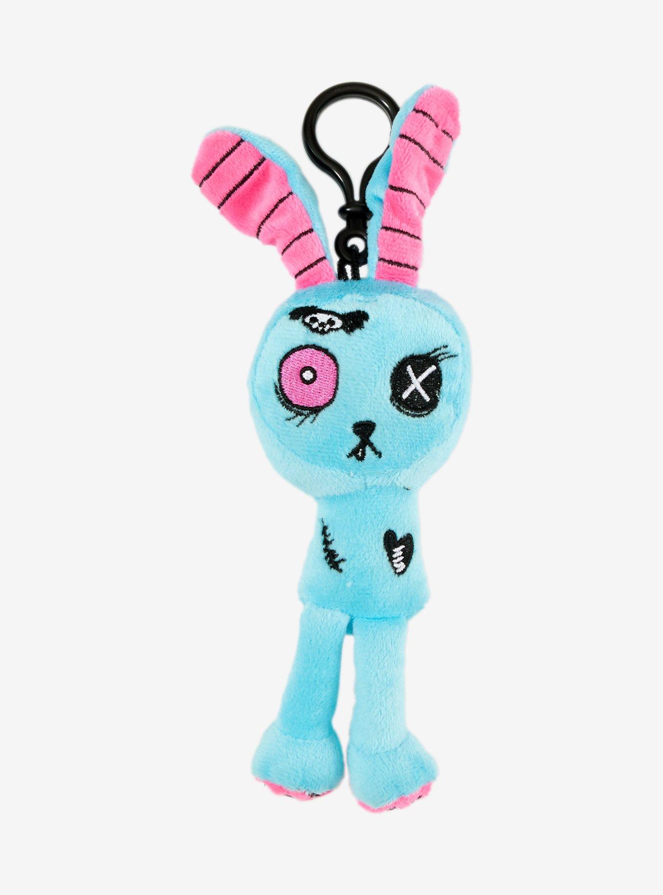 Gus Fink Numb Bunny Blue Plush Bag Charm, , hi-res