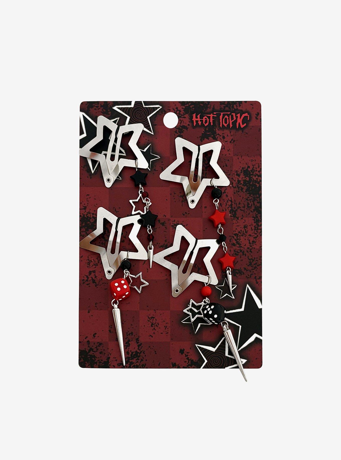 Emo Star Hair Clip Set, , hi-res