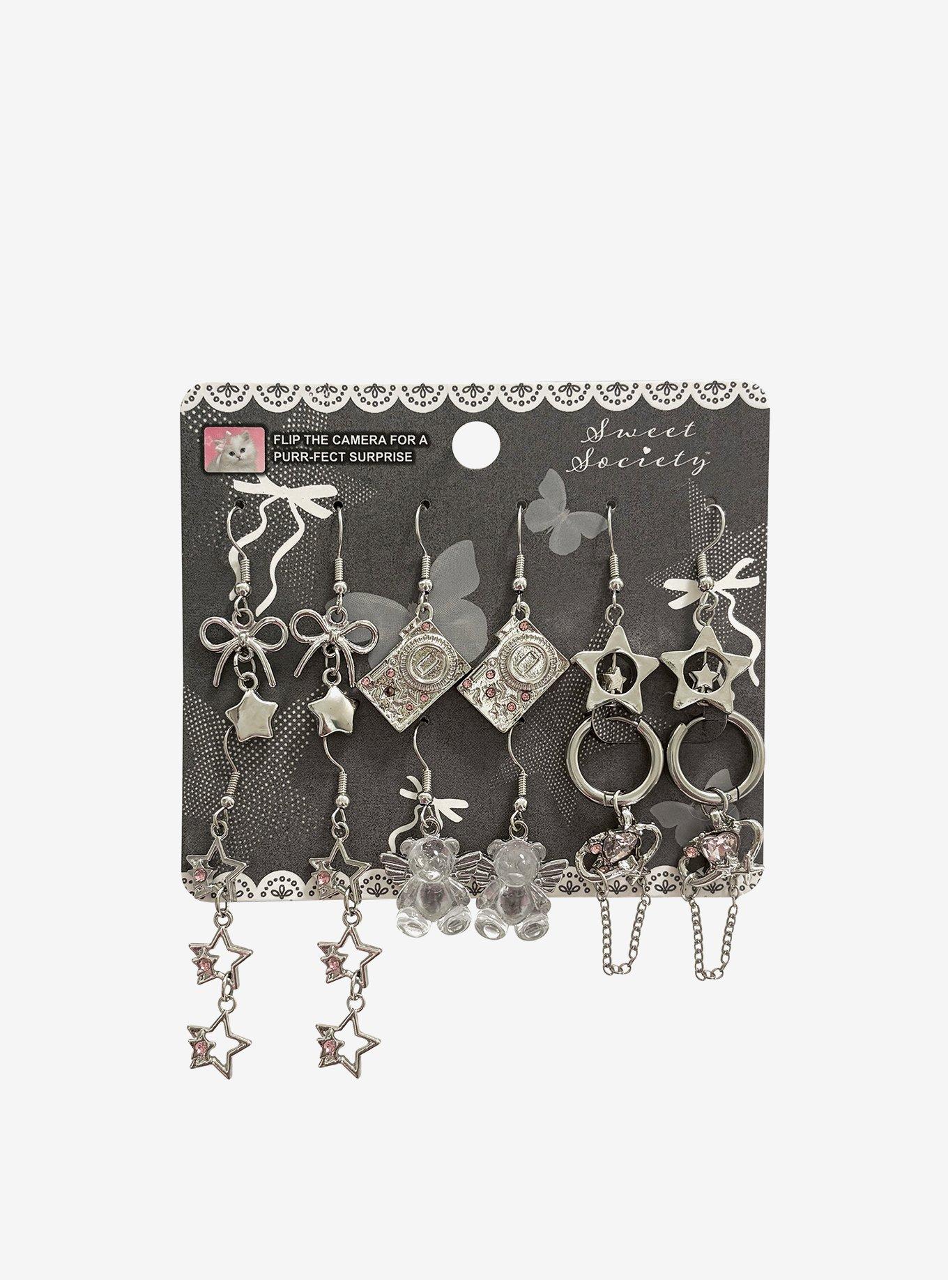 Sweet Society Celestial Camera Drop Earring Set, , hi-res