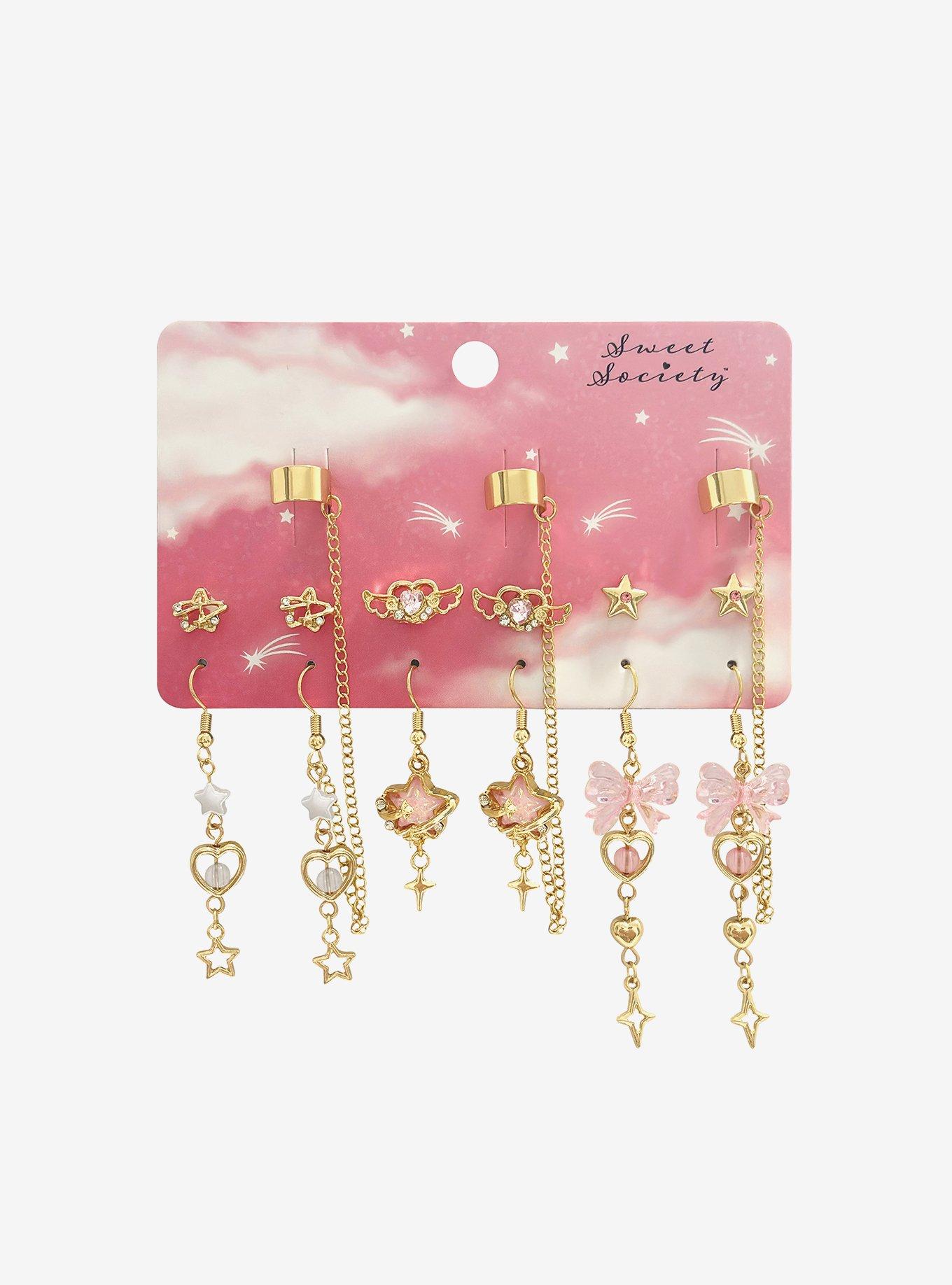 Sweet Society Celestial Coquette Cuff Earring Set, , hi-res