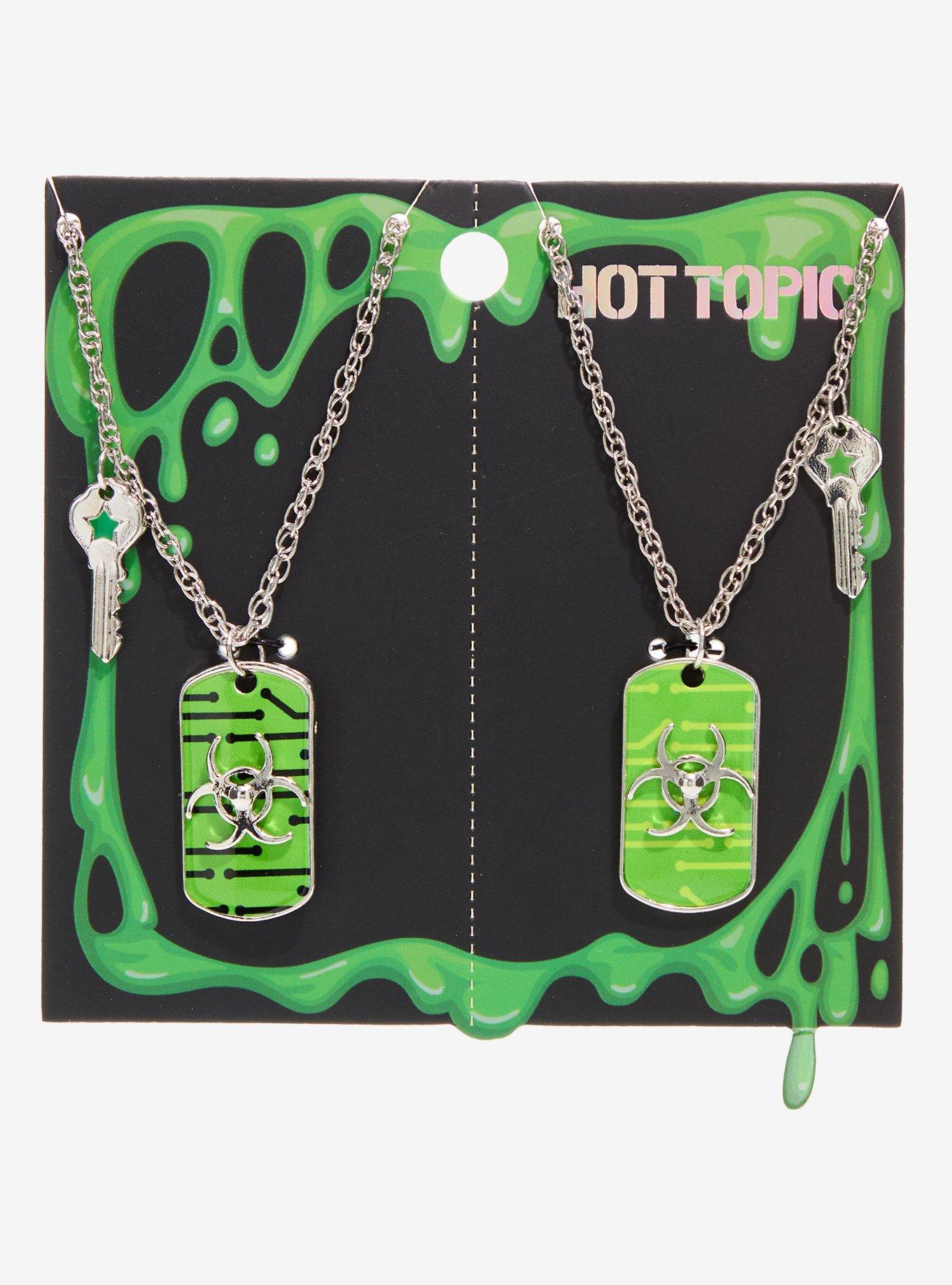 Biohazard Dog Tag Best Friend Necklace Set, , hi-res