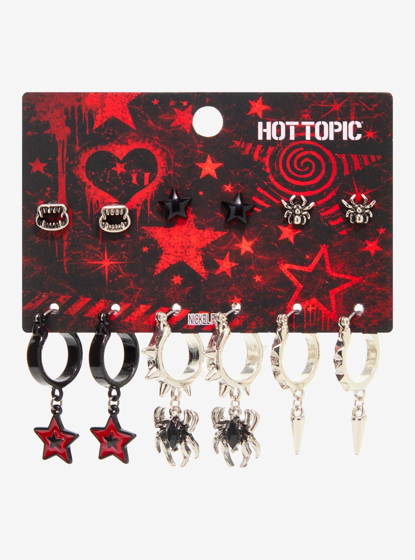 Spider Star Spike Earring Set, , hi-res