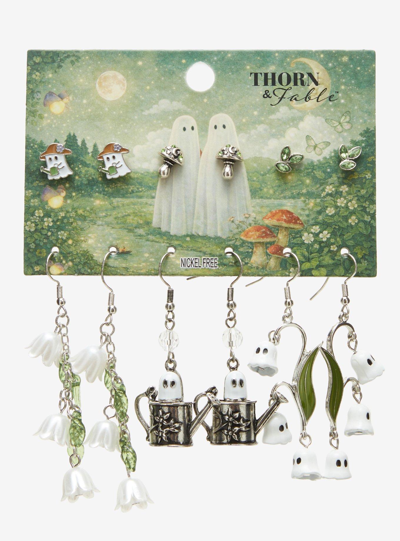 Thorn & Fable Ghost Garden Earring Set, , hi-res