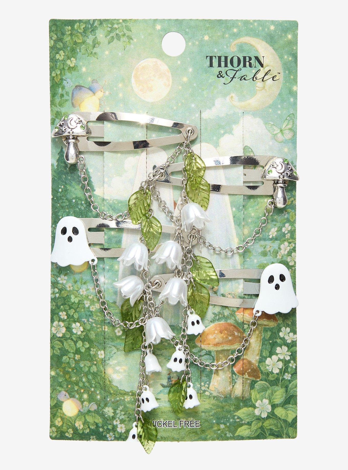 Thorn & Fable Ghost Garden Hair Clip Set, , hi-res