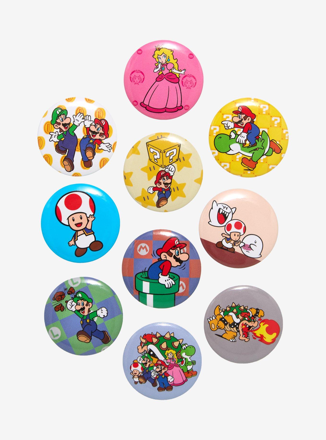 Nintendo Super Mario Button Pin Set, , hi-res