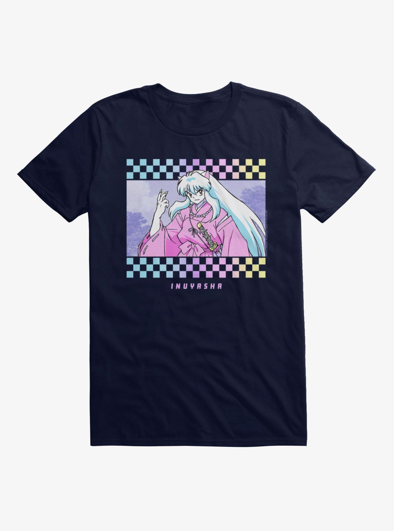 InuYasha Checkered Portrait T-Shirt, , hi-res