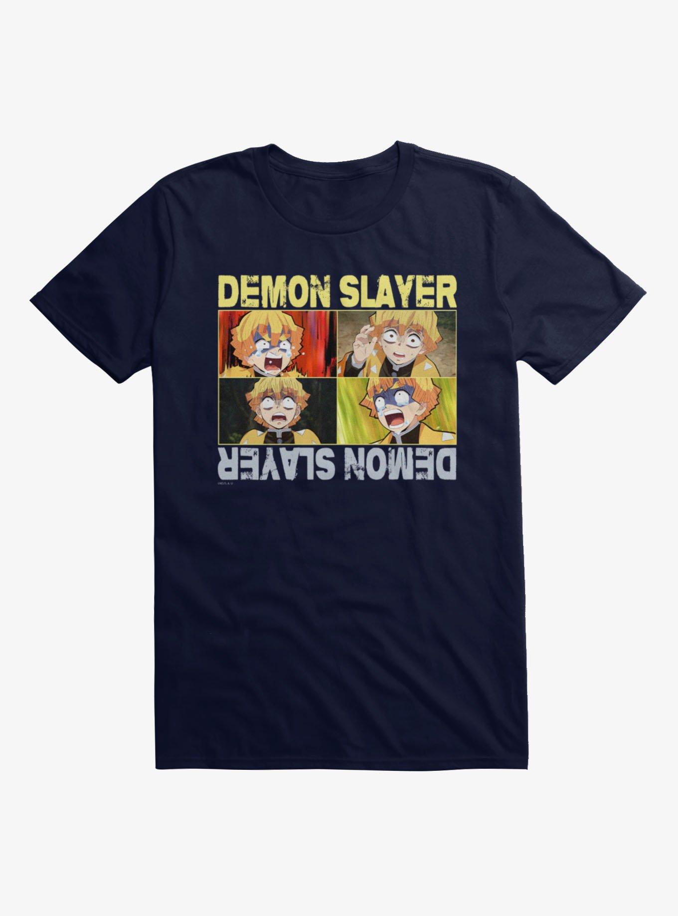 Demon Slayer Zenitsu Scared Panels T-Shirt