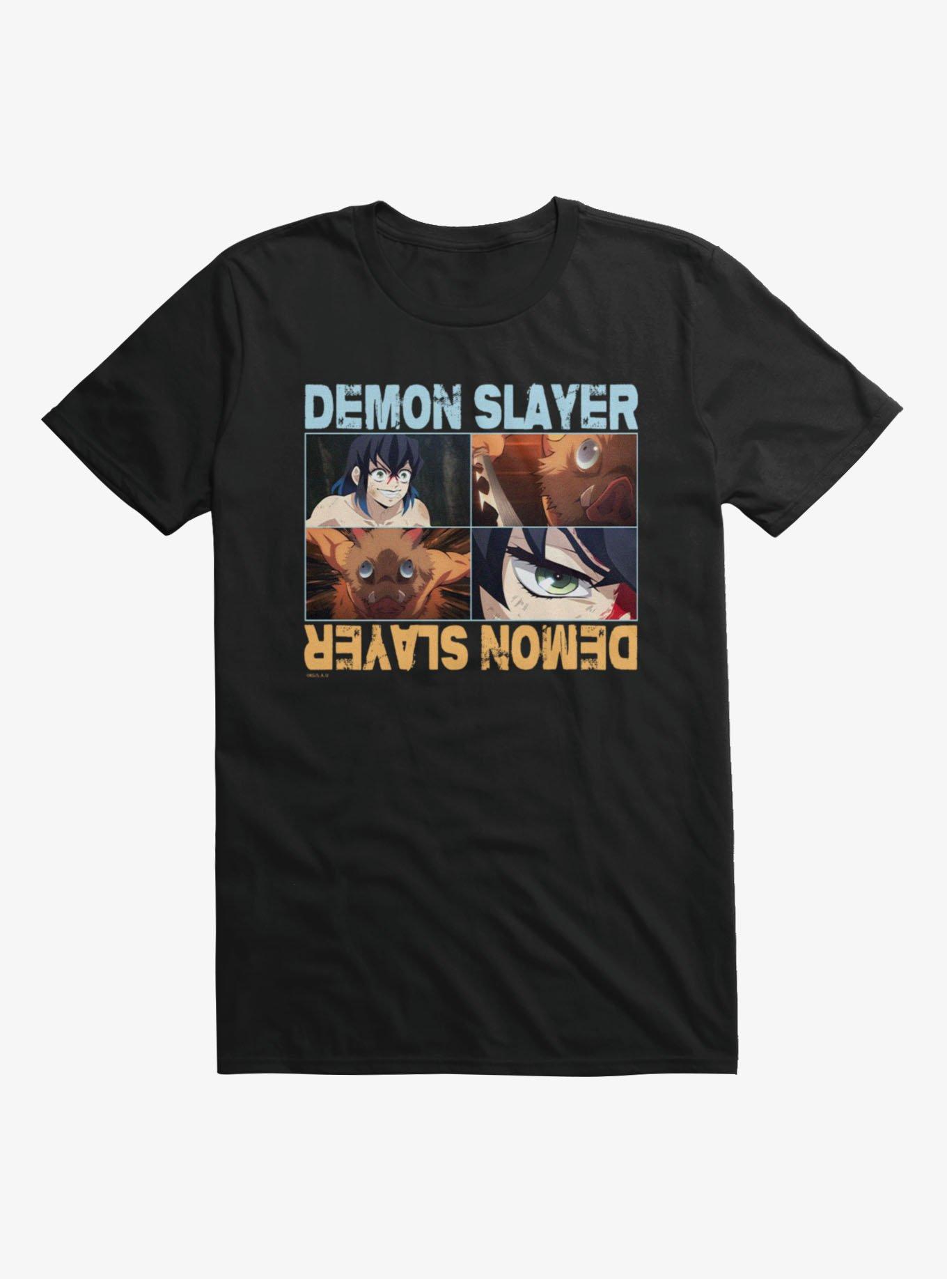 Demon Slayer Inosuke Scary Panels T-Shirt