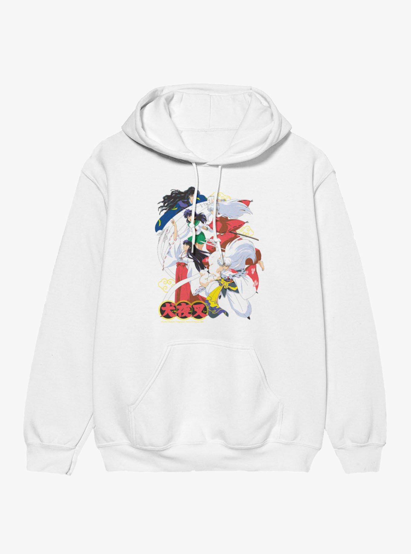 InuYasha Kagome Demon Dogs Collage Hoodie, WHITE, hi-res