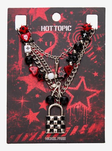 Emo Cherry Padlock Necklace Set | Hot Topic
