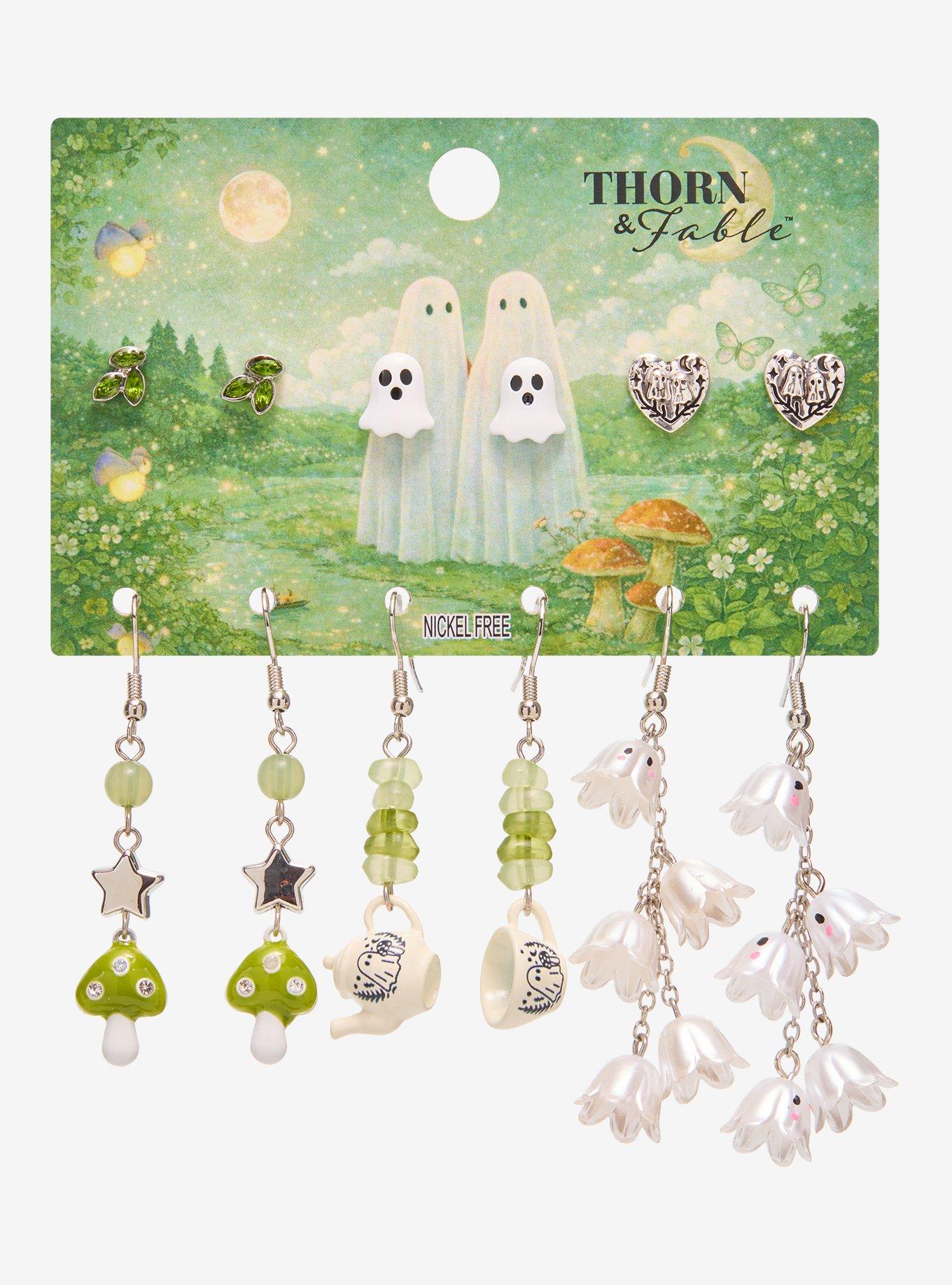 Thorn & Fable Ghost Teacup Earring Set, , hi-res