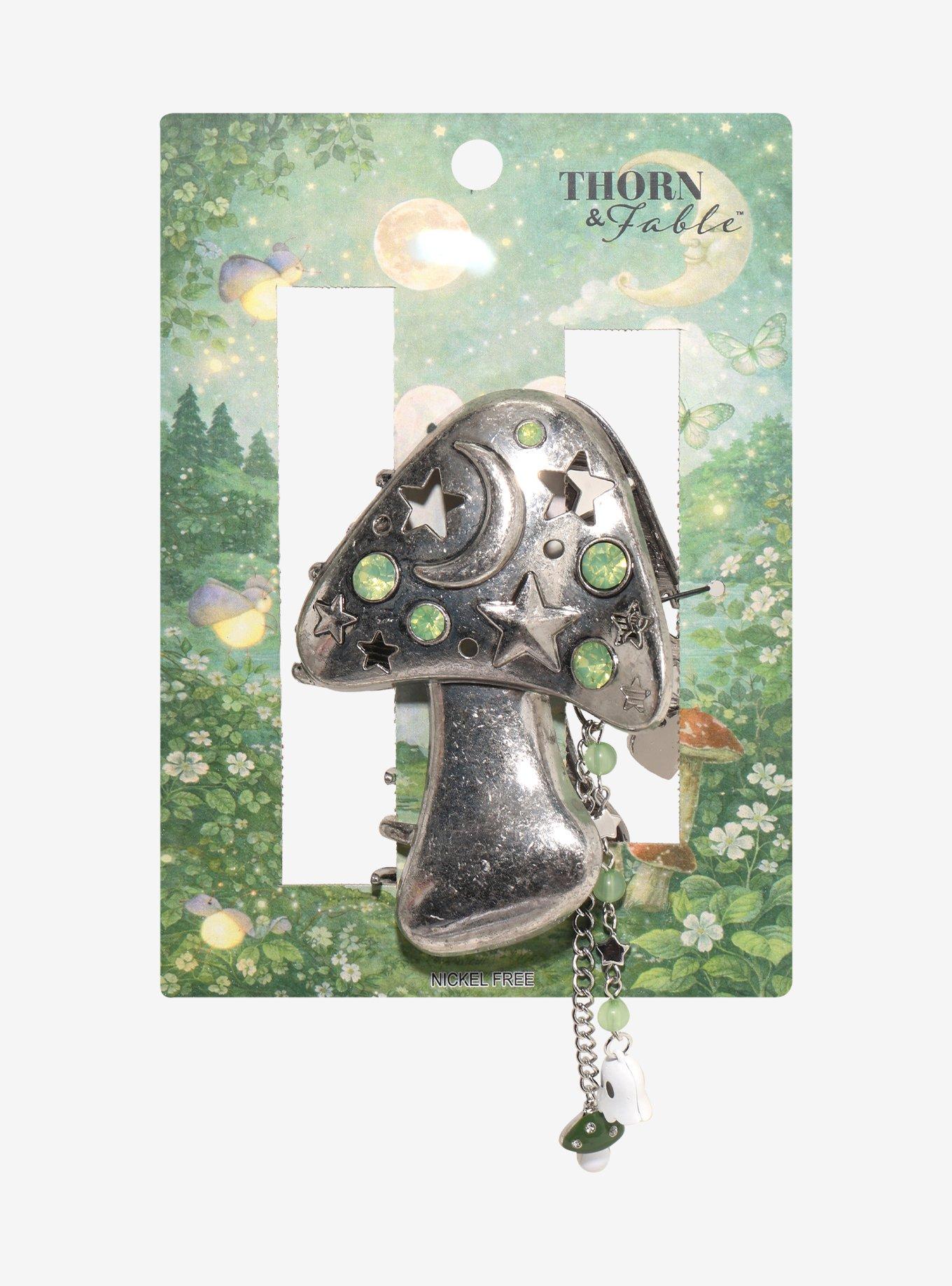 Thorn & Fable Mushroom Celestial Gem Claw Hair Clip, , hi-res