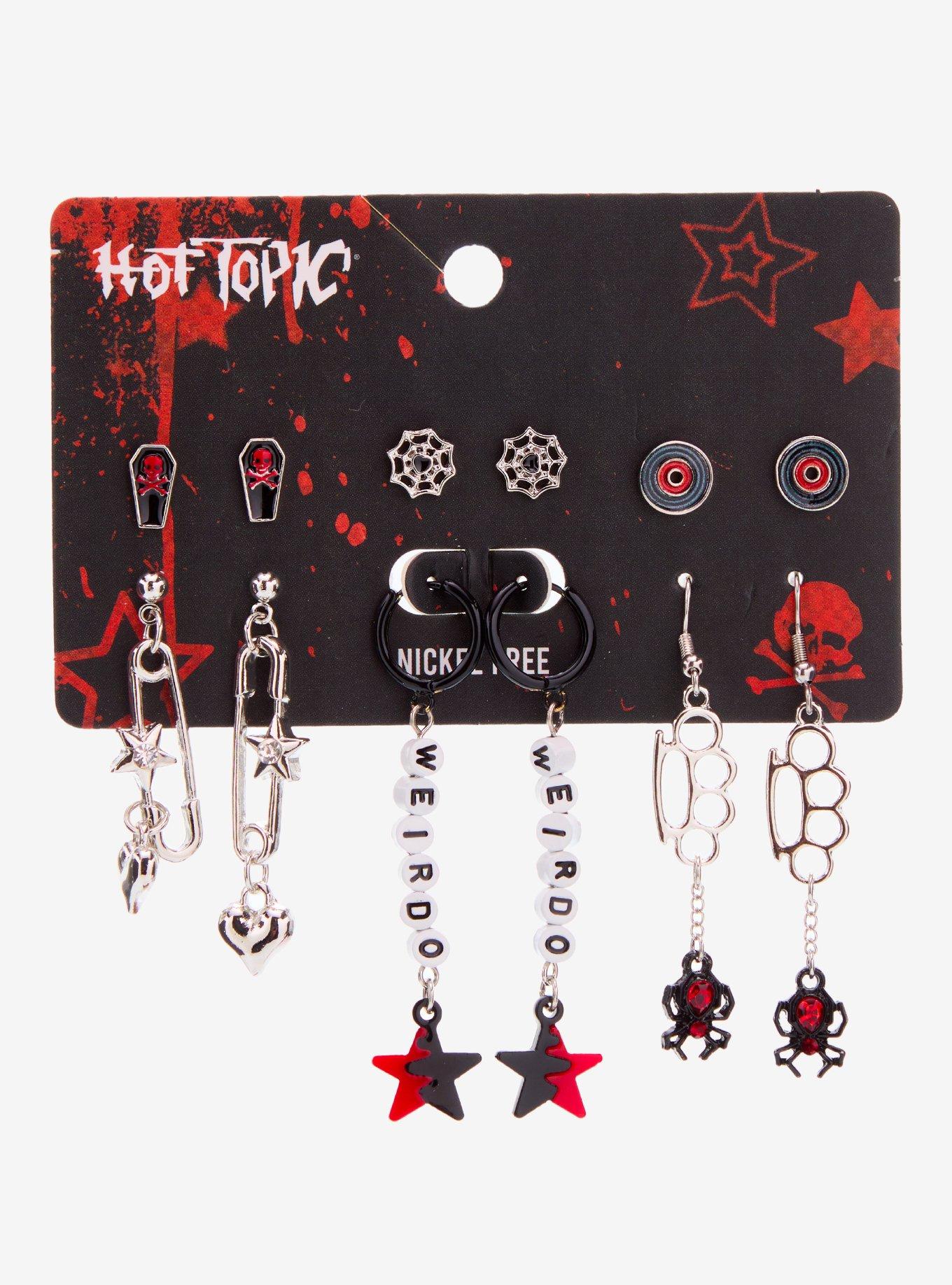 Emo Icons Earring Set, , hi-res