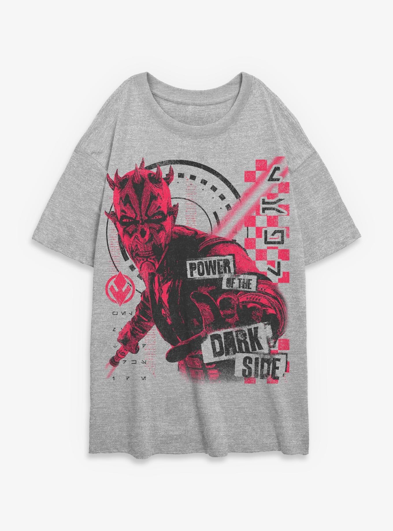 Star Wars: Maul - Shadow Lord Power Of The Dark Side Fight Womens Oversized T-Shirt BoxLunch Exclusive, , hi-res