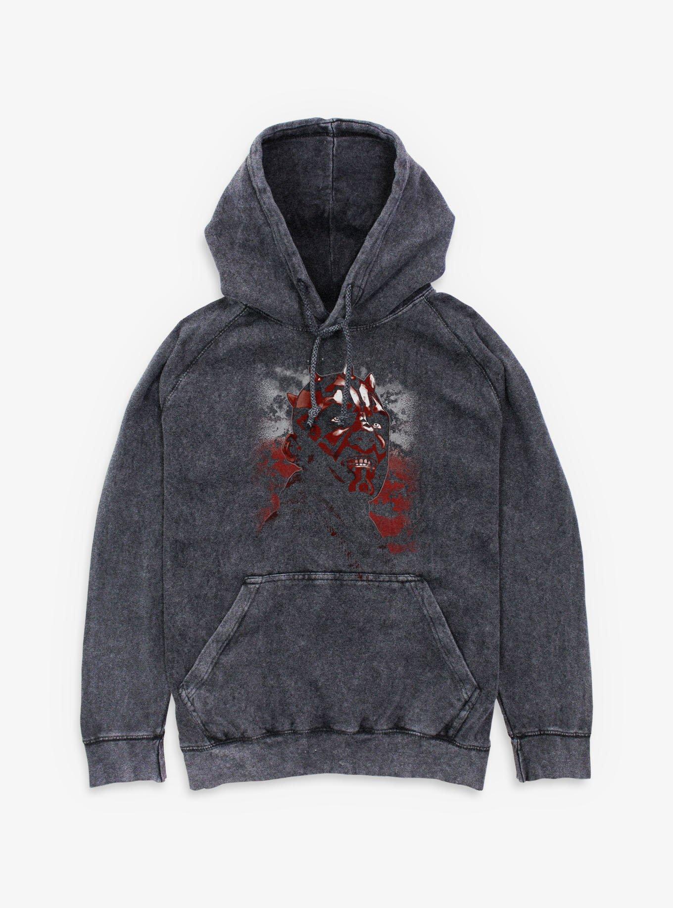 Star Wars Episode I: The Phantom Menace Darth Maul We Will Have Revenge Mineral Wash Hoodie BoxLunch Exclusive, , hi-res