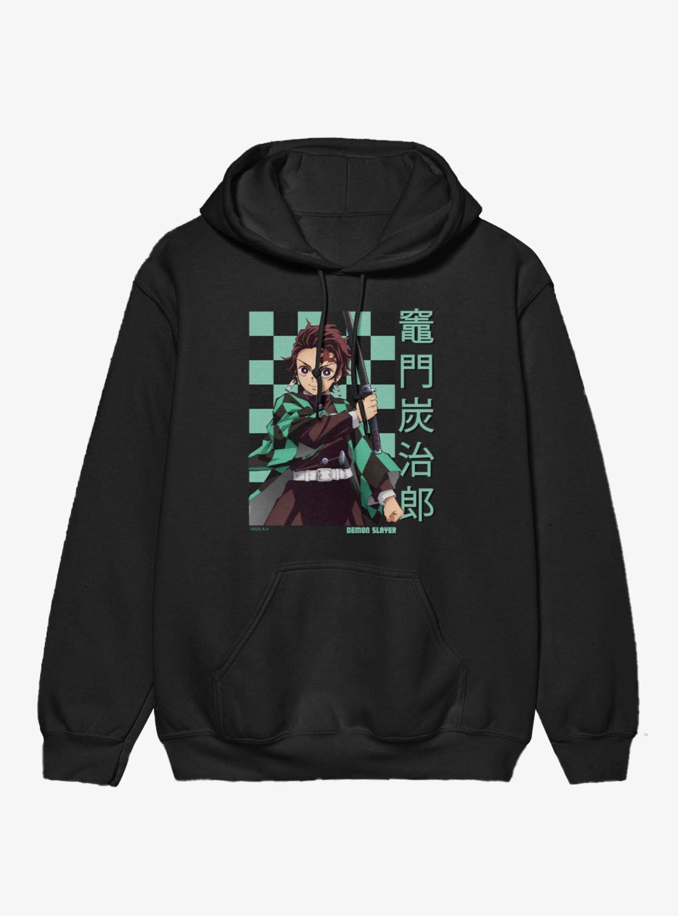 Demon Slayer Checkered Tanjiro Portrait Hoodie, , hi-res